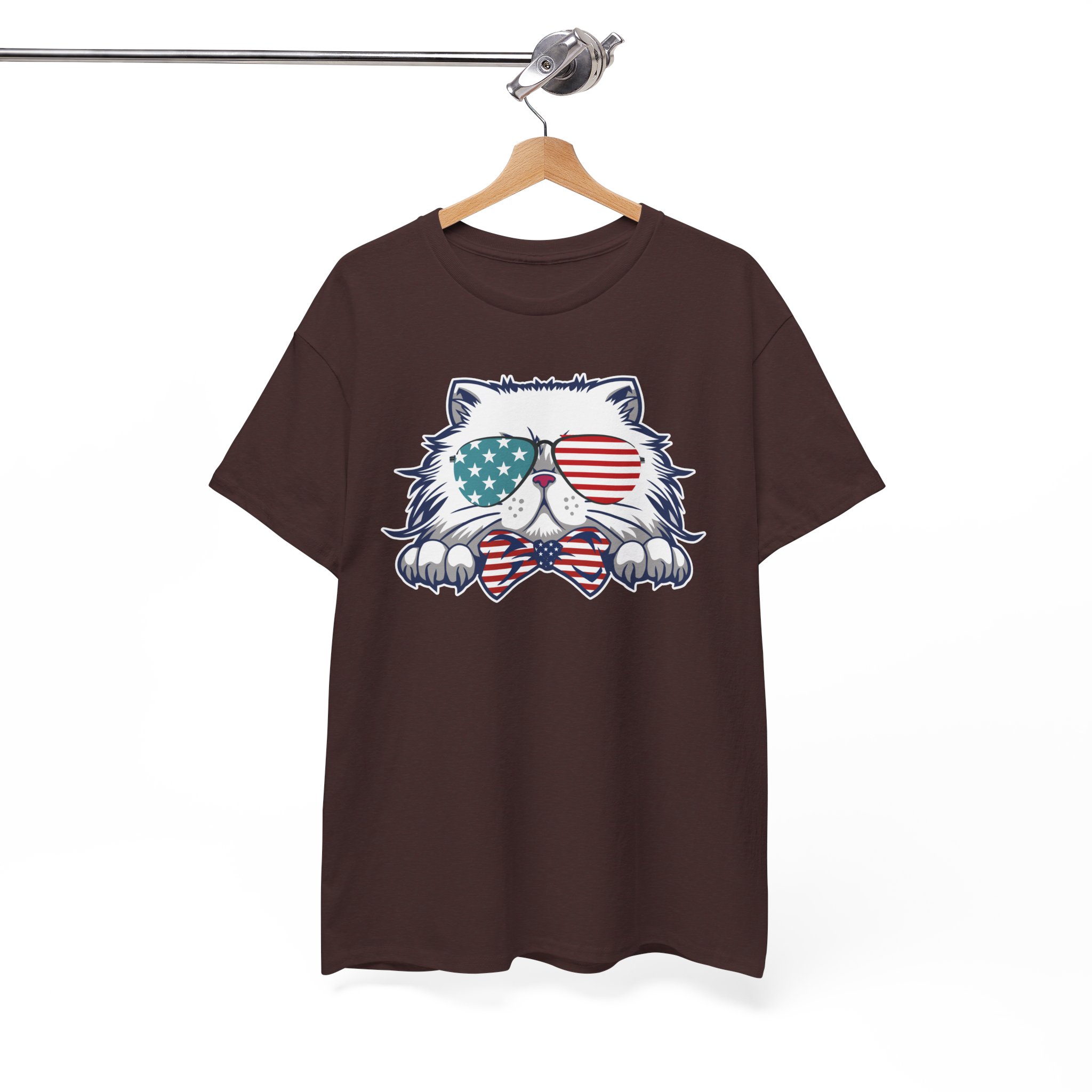 Patriotic Cat 4th of July American T-Shirt - Image 2