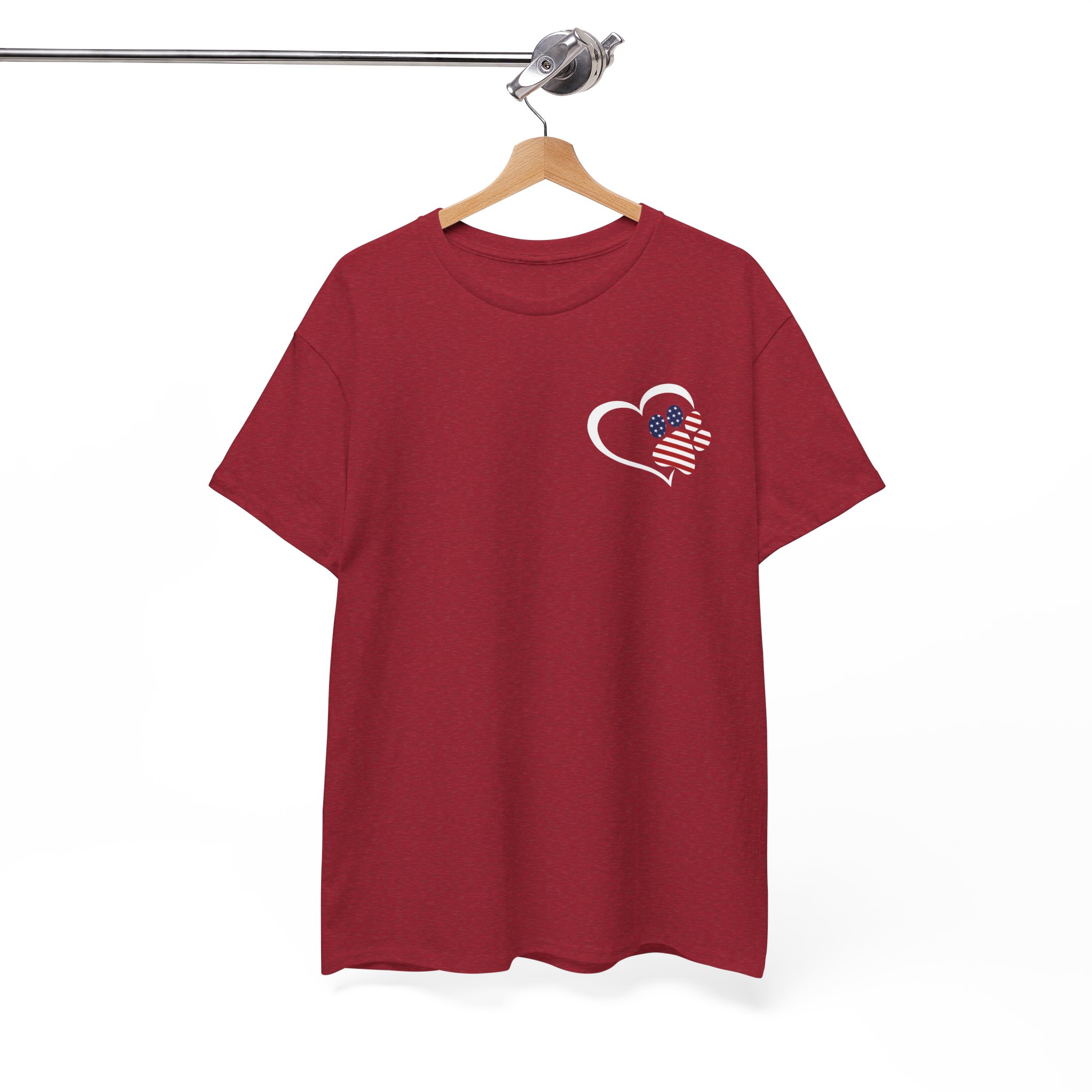 Dog Paw American Patriotic 4th of July T-Shirt - Image 11