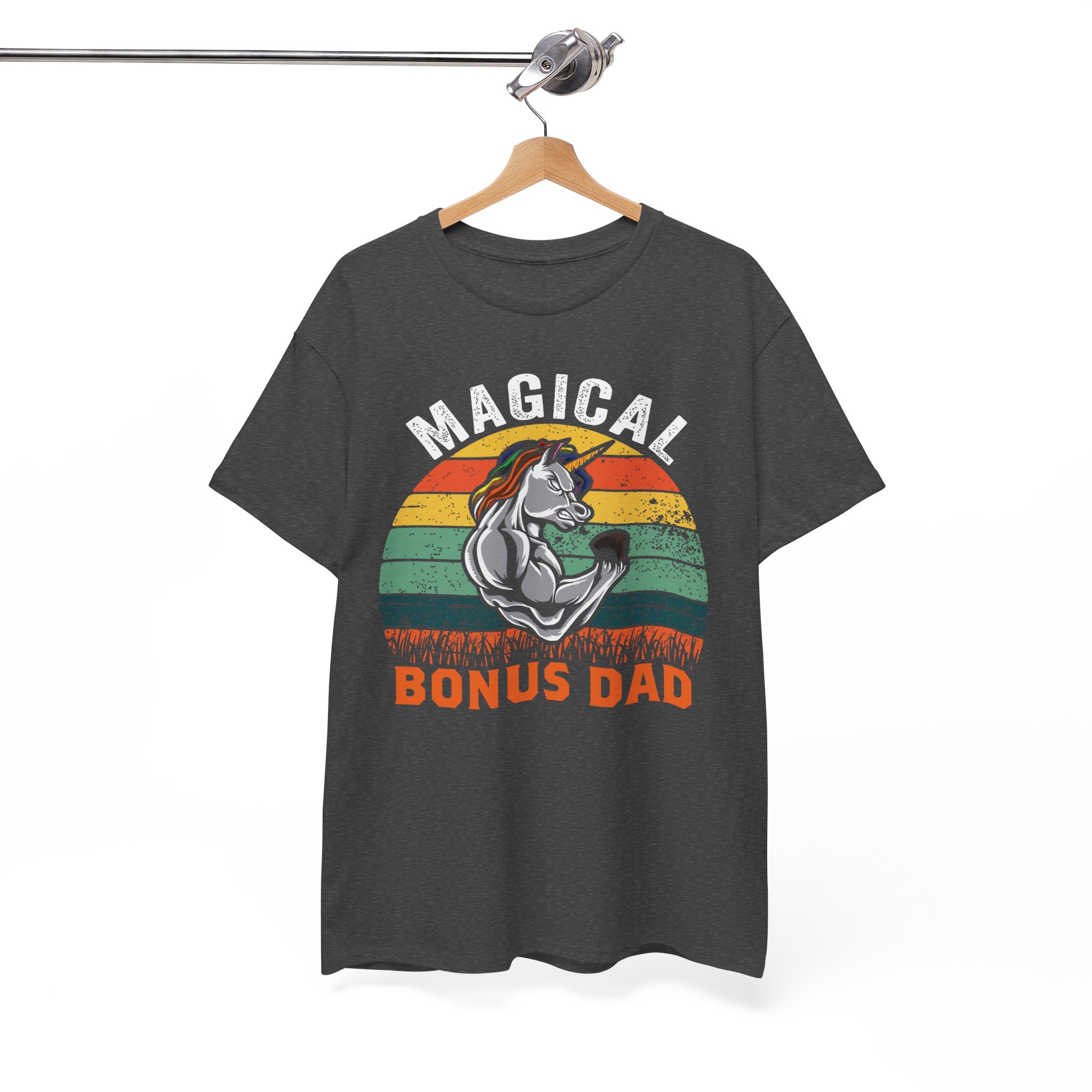 Magical Bonus Dad Retro Unicorn Father Gift T-Shirt