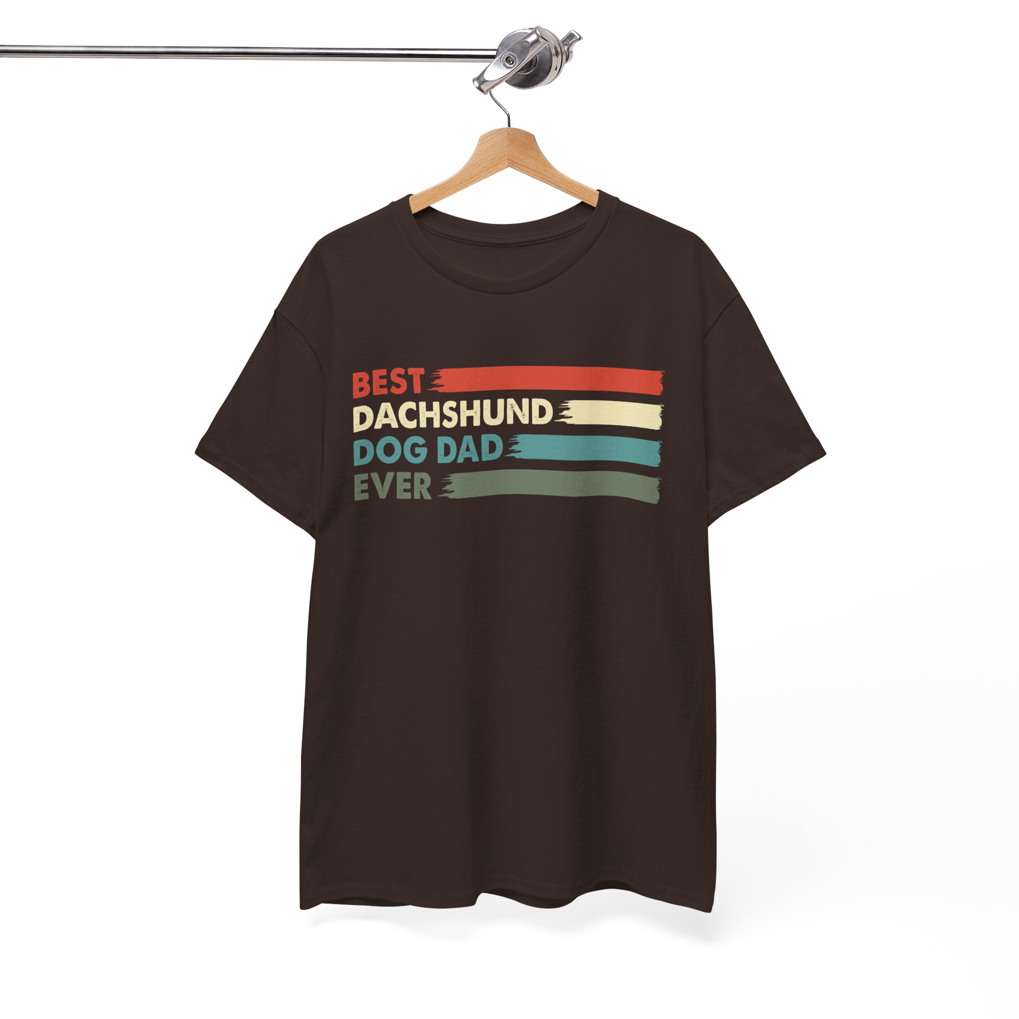 Best Dachshund Dog Dad Ever Retro T-Shirt - Image 4