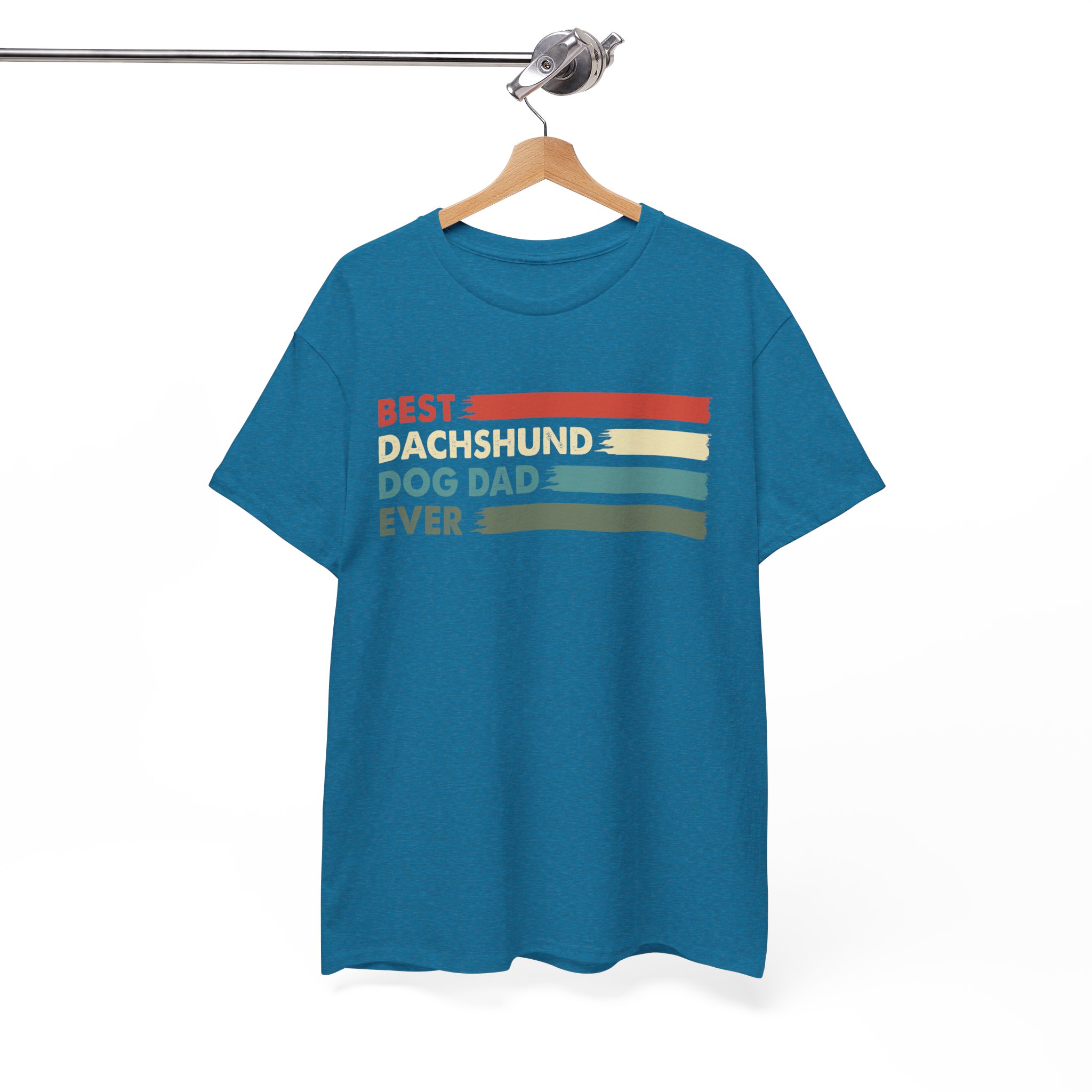 Best Dachshund Dog Dad Ever Retro T-Shirt - Image 6