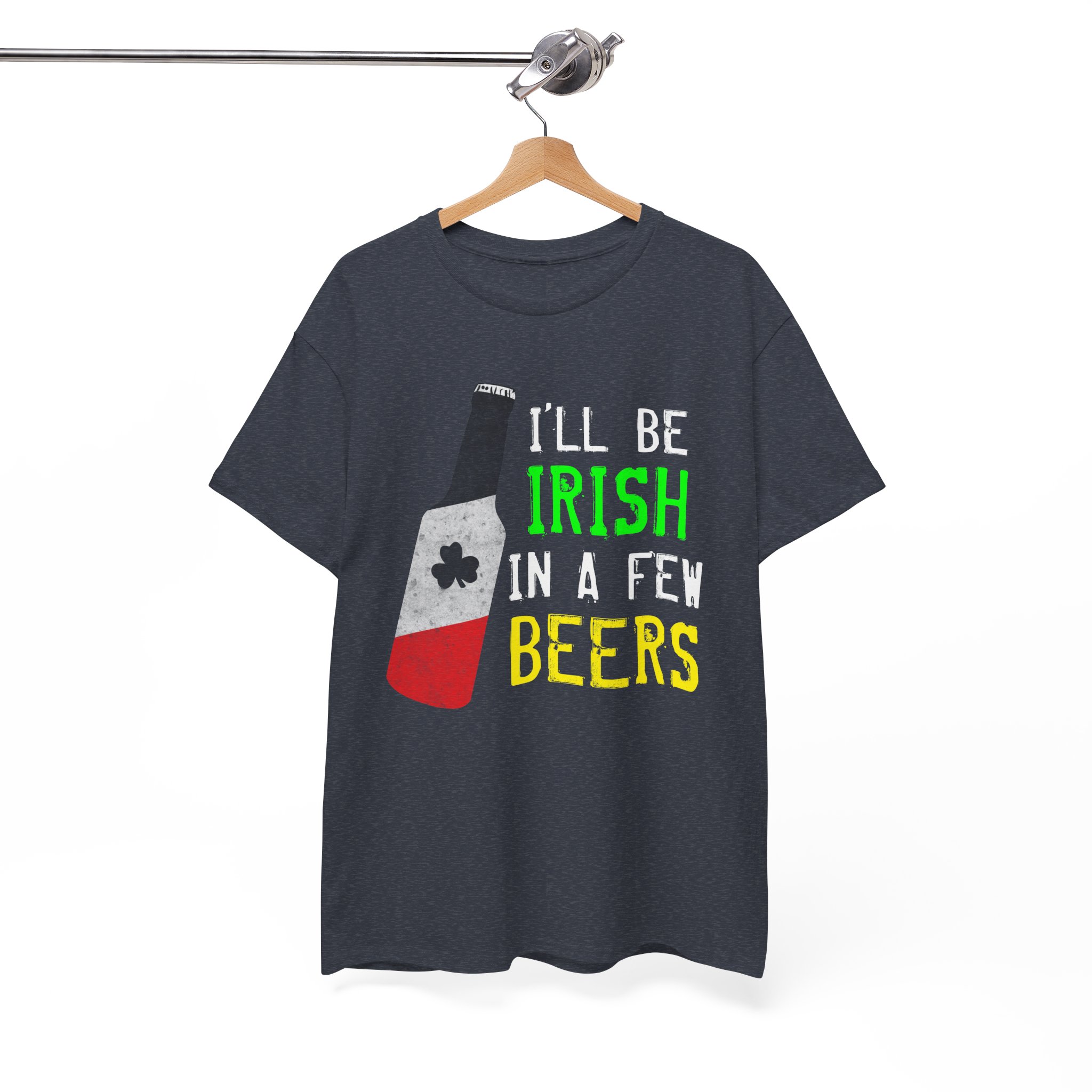 I'll Be Irish in a Few Beers Shamrock T-Shirt - Image 4
