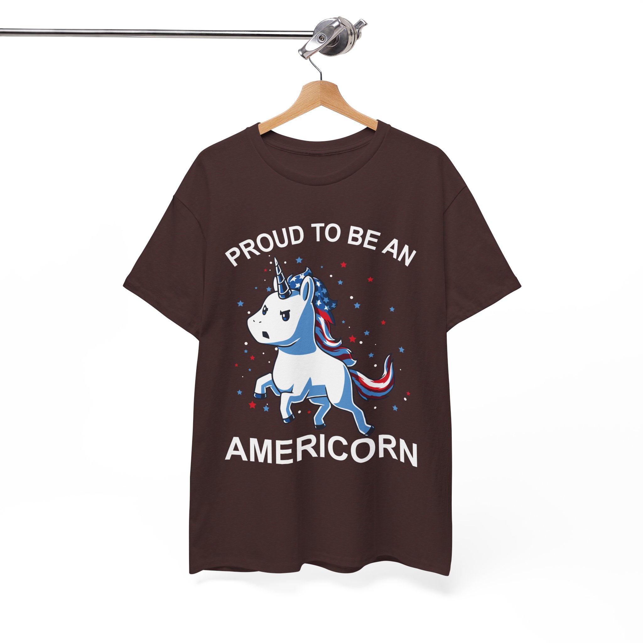 Proud to Be an Americorn Unicorn Patriotic American T-Shirt - Image 2