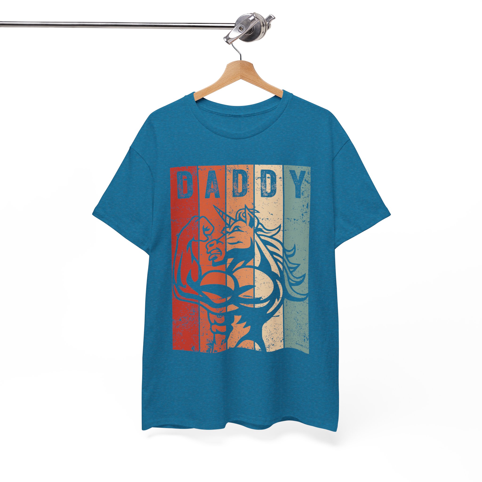 Daddy Vintage Muscle Dad Retro T-Shirt - Image 5
