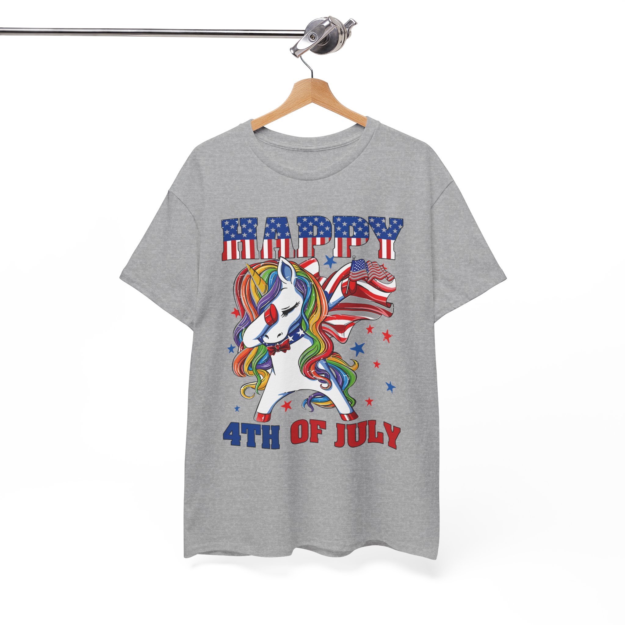 4th of July Unicorn Tee - Patriotic Unicorn Happy American Day Shirt - Image 3