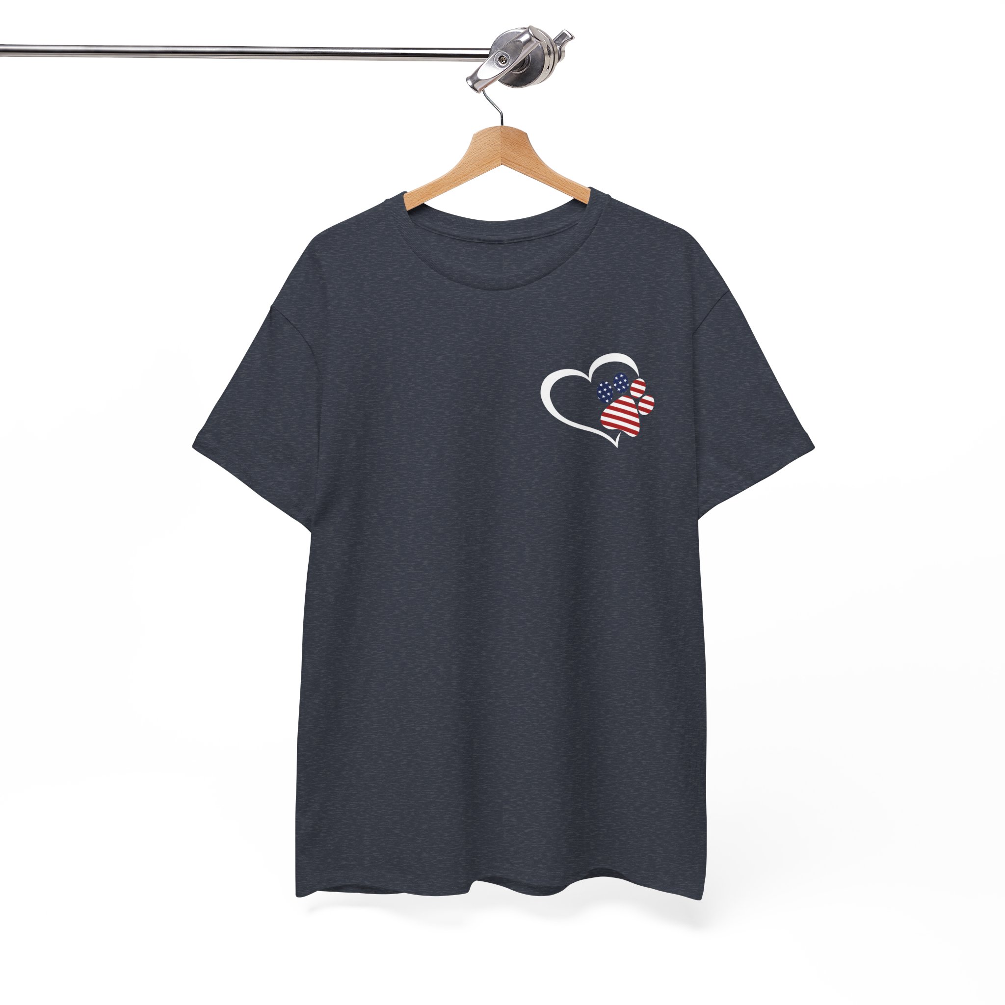 Dog Paw American Patriotic 4th of July T-Shirt - Image 9
