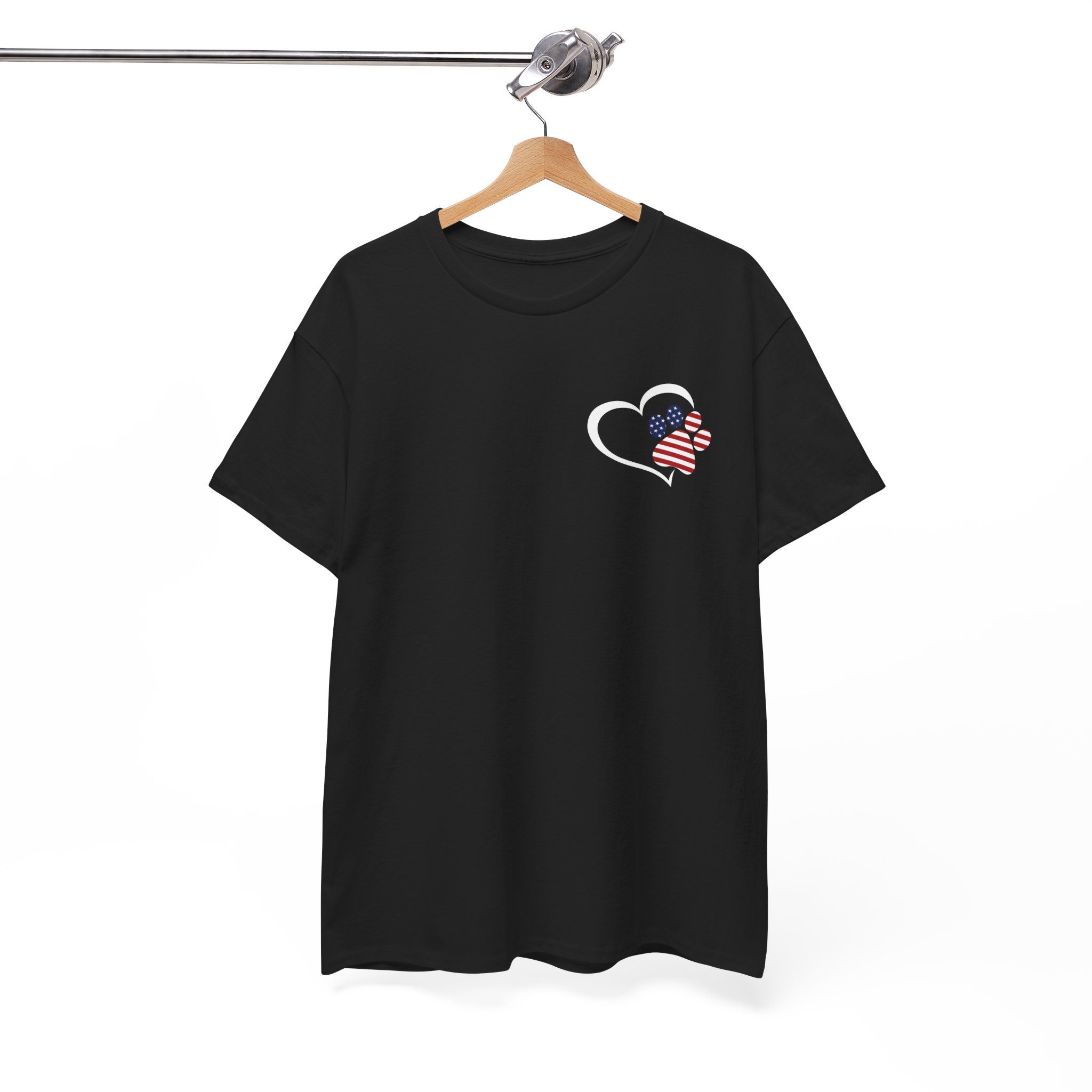 Dog Paw American Patriotic 4th of July T-Shirt - Image 2
