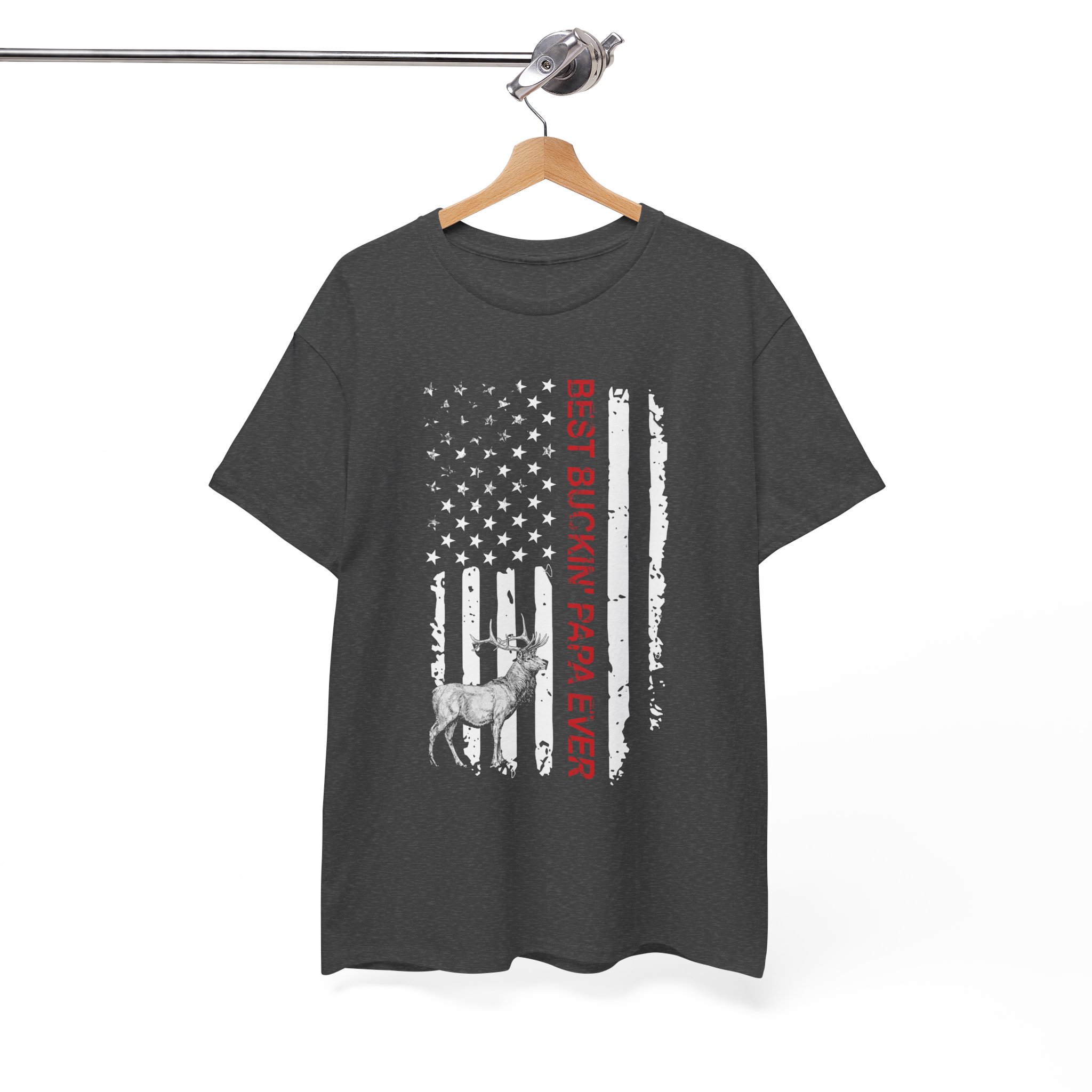 Best Buckin’ Papa Ever Dad Hunting T‑Shirt - Image 7
