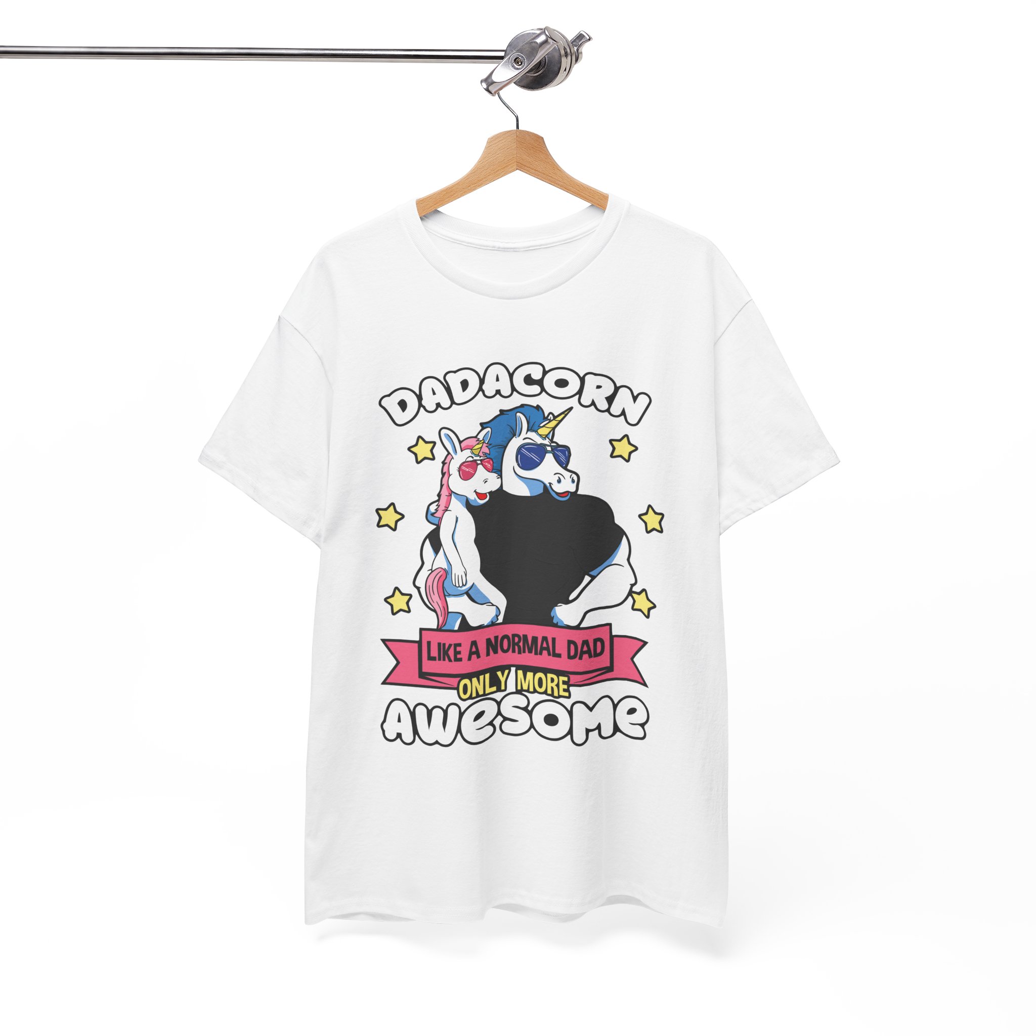 Dadacorn Awesome Unicorn Dad Tee for Father’s Day T‑Shirt - Image 2