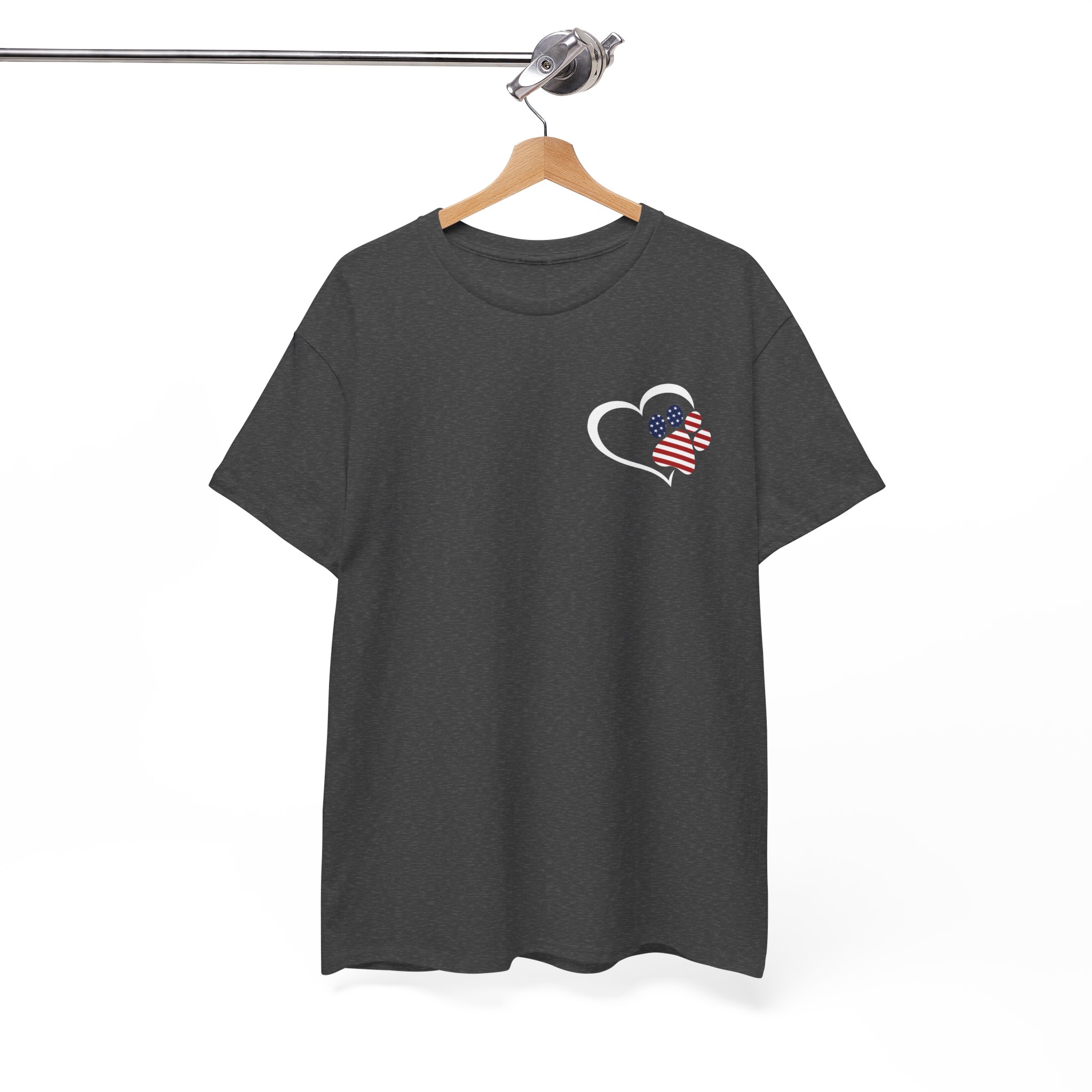 Dog Paw American Patriotic 4th of July T-Shirt - Image 6
