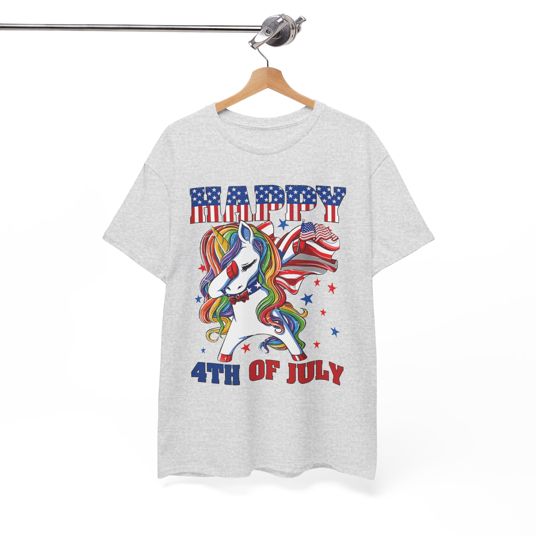 4th of July Unicorn Tee - Patriotic Unicorn Happy American Day Shirt - Image 2