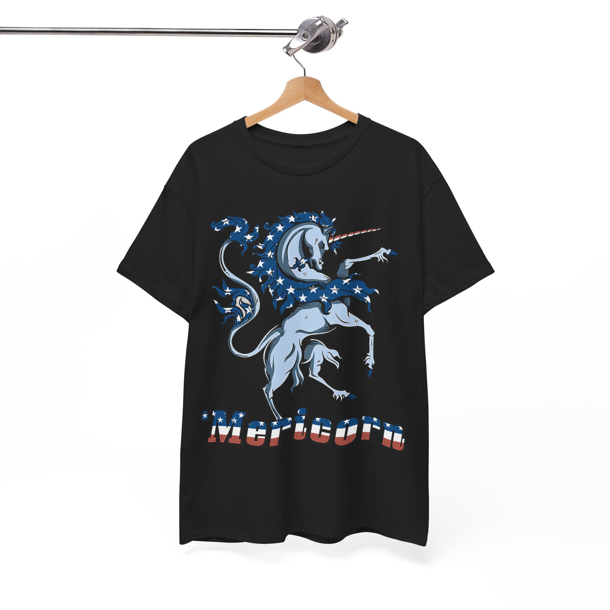 Mericorn American Flag Unicorn 4th Of July T-Shirt - Image 3