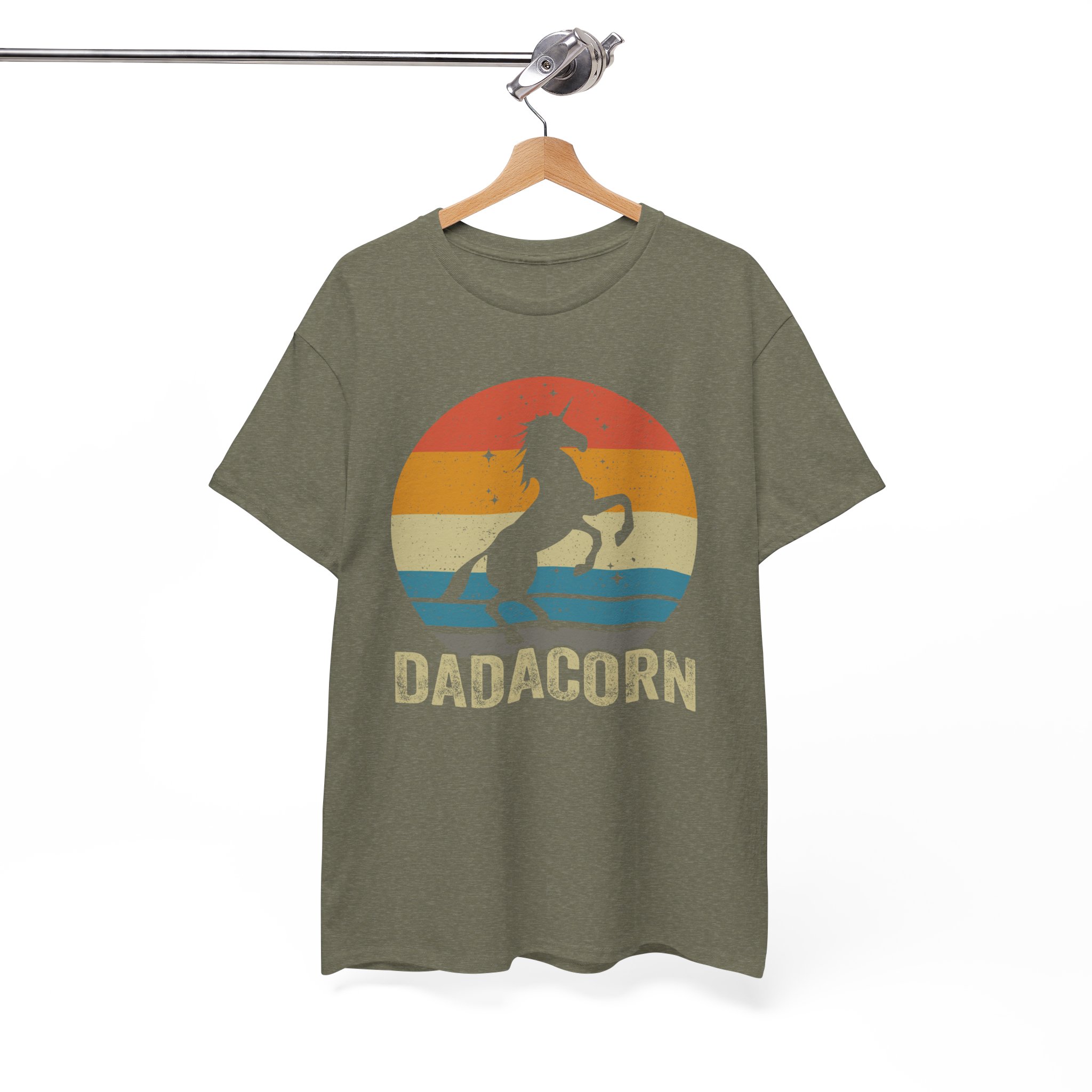 Dadacorn Retro Unicorn Gift T-Shirt For Father’s Day - Image 4