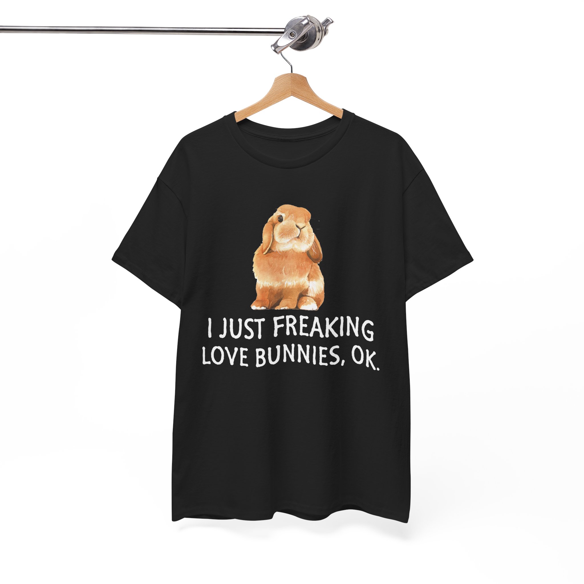 I Just Freaking Love Bunnies Bunny Lover T‑Shirt - Image 3