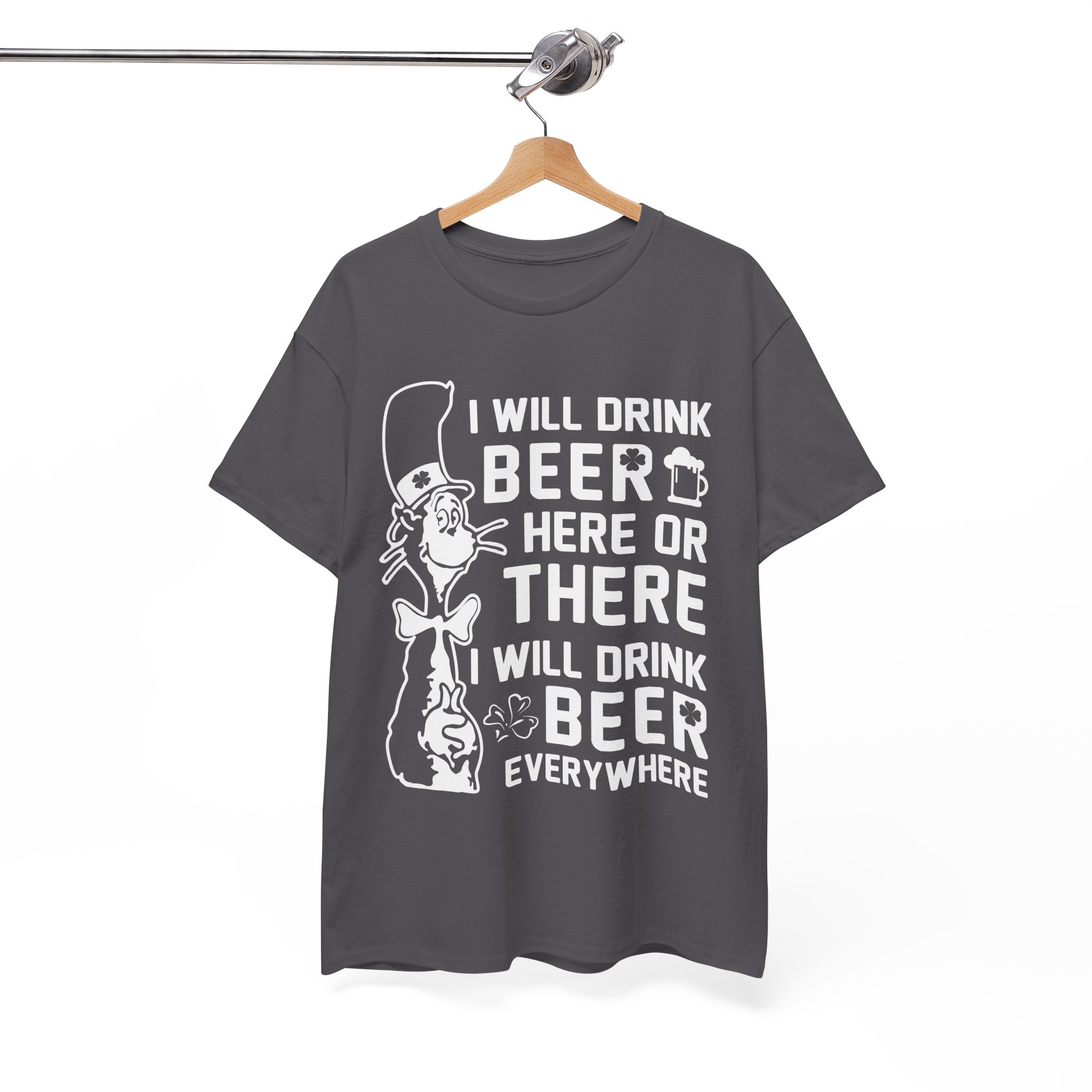 I Will Drink Beer Everywhere Funny T-Shirt - Image 8