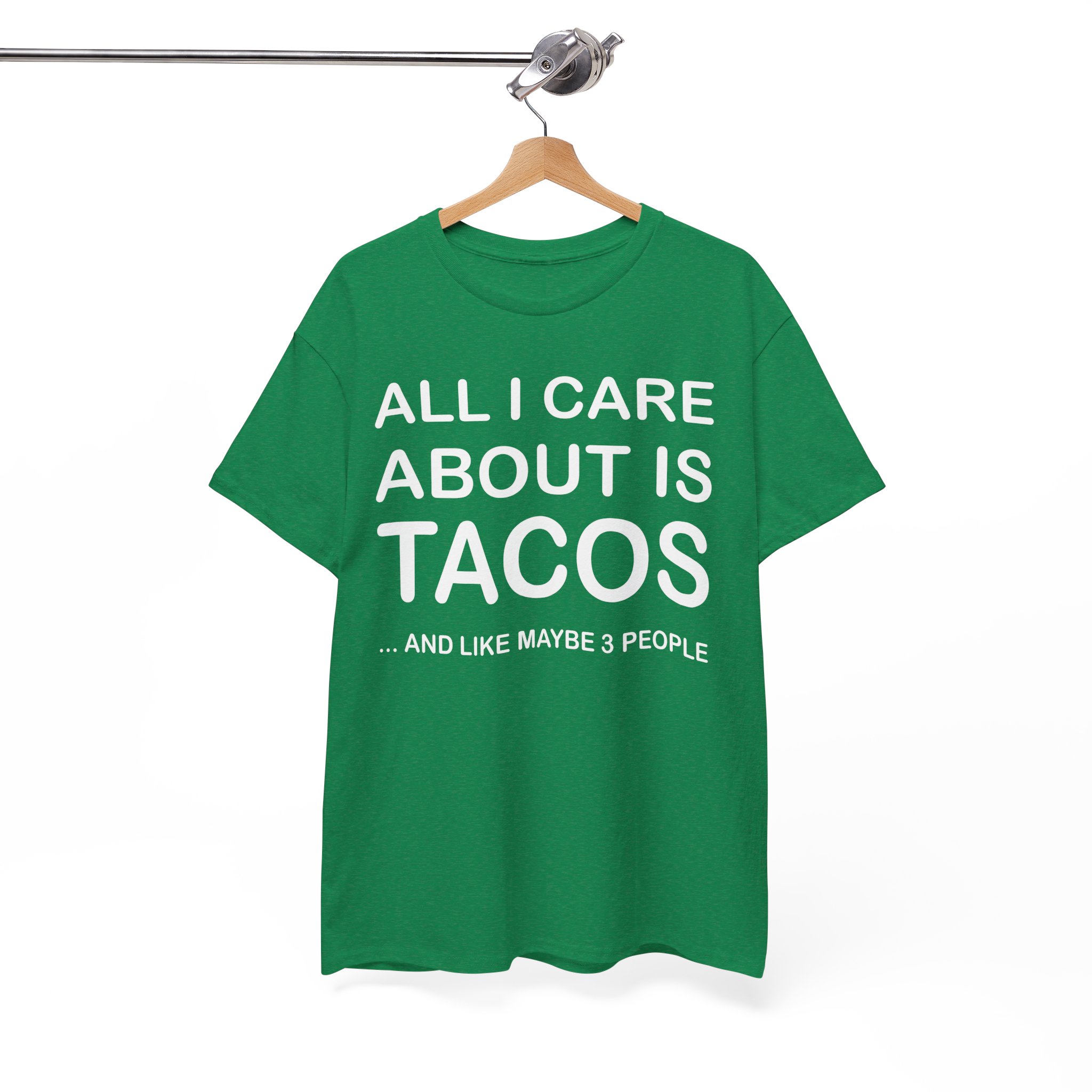 Tacos And Maybe 3 People Funny Taco Lover Tee - Image 5