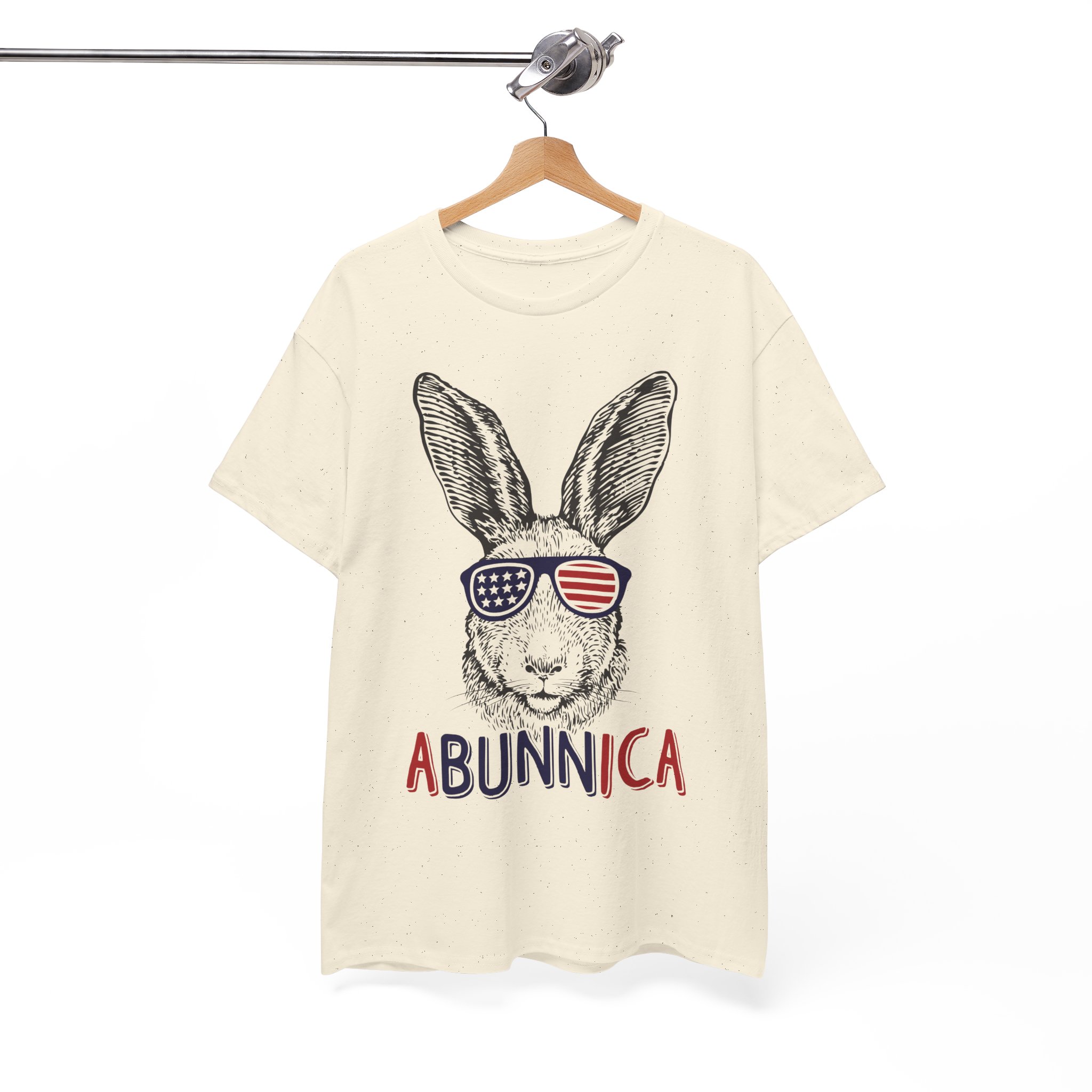 Abunnica Bunny Rabbit Patriotic 4th of July Day T-Shirt - Image 4
