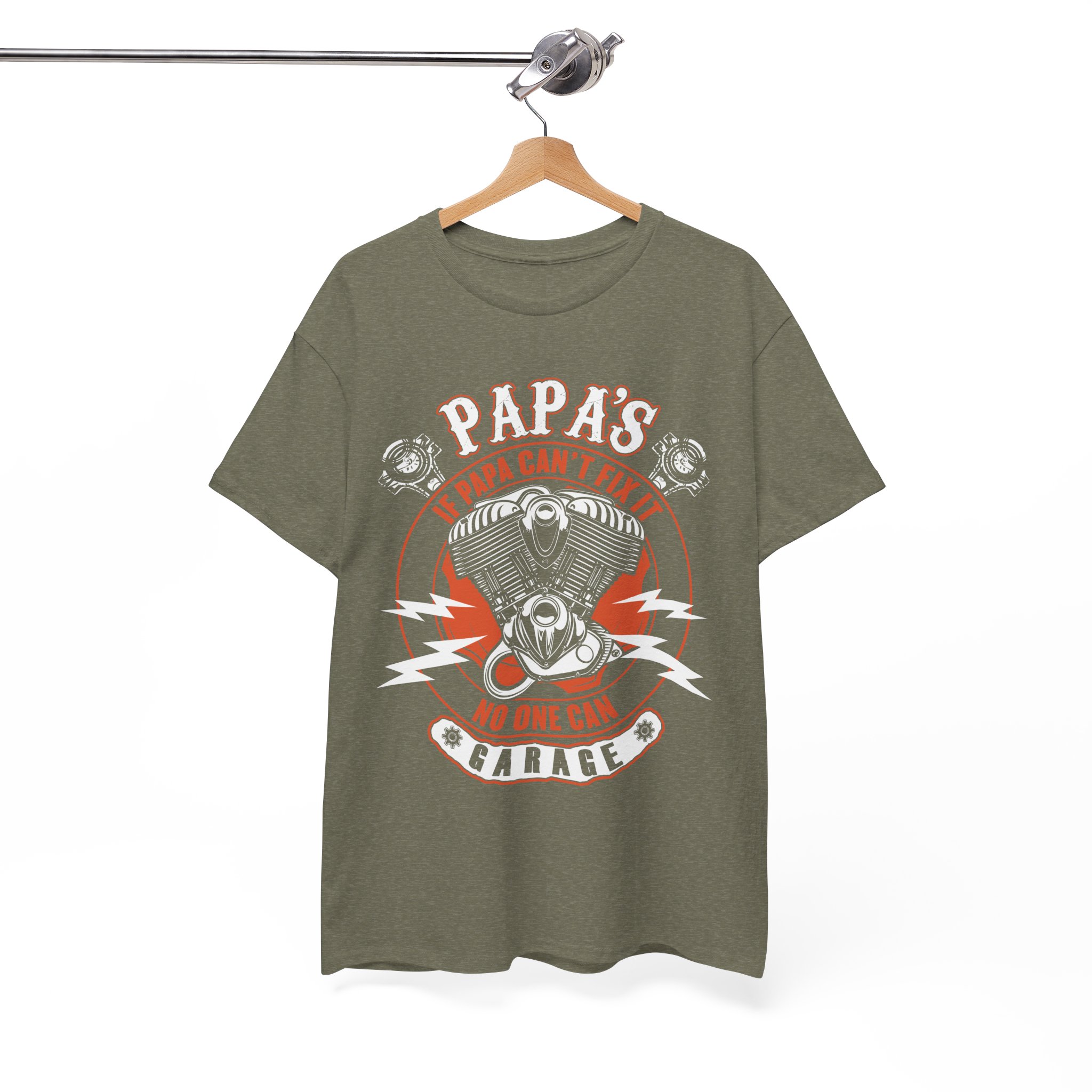 Papa's Garage Vintage Mechanic T-Shirt - Image 3