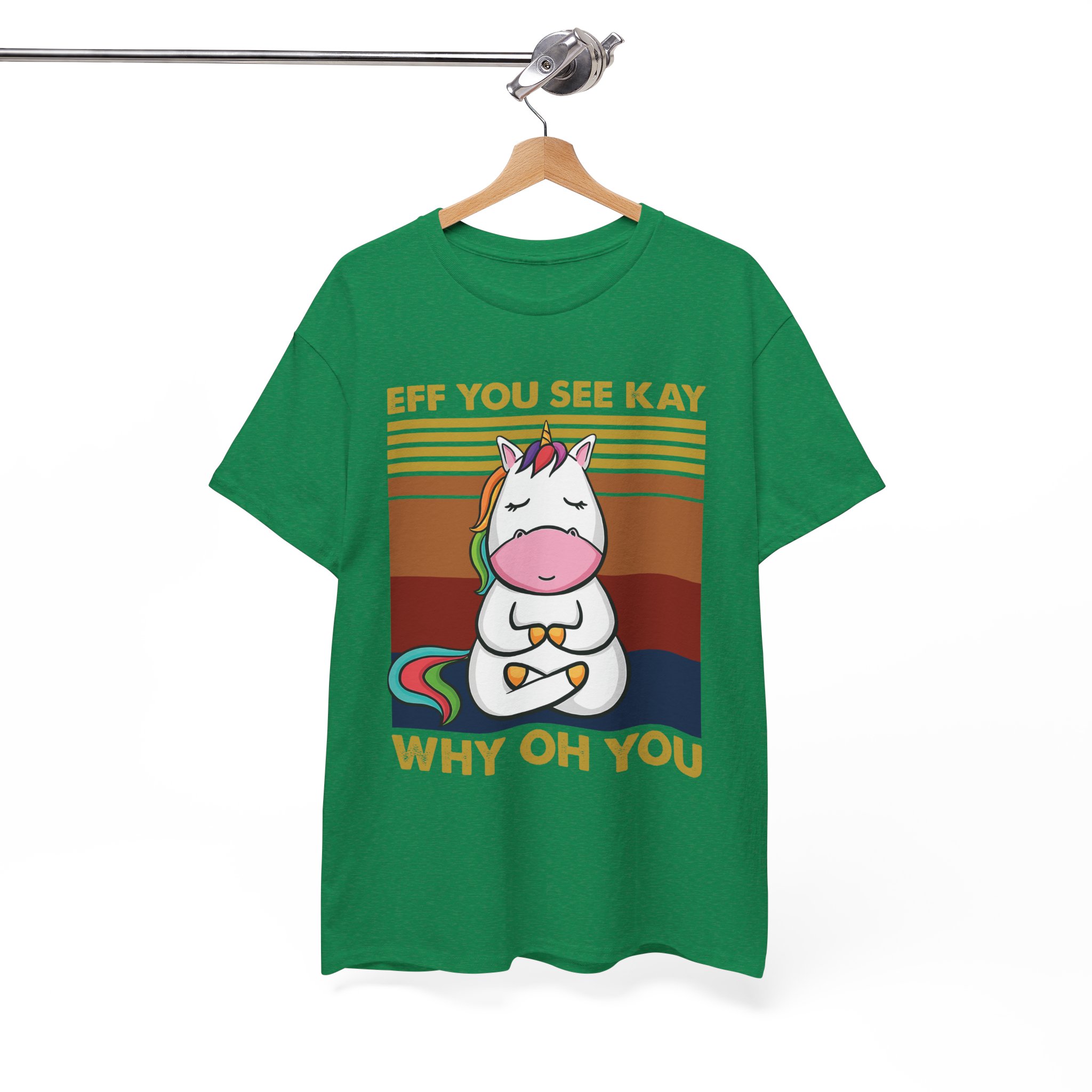 Funny Unicorn Eff You See Kay Why Oh You Retro T-Shirt - Image 5