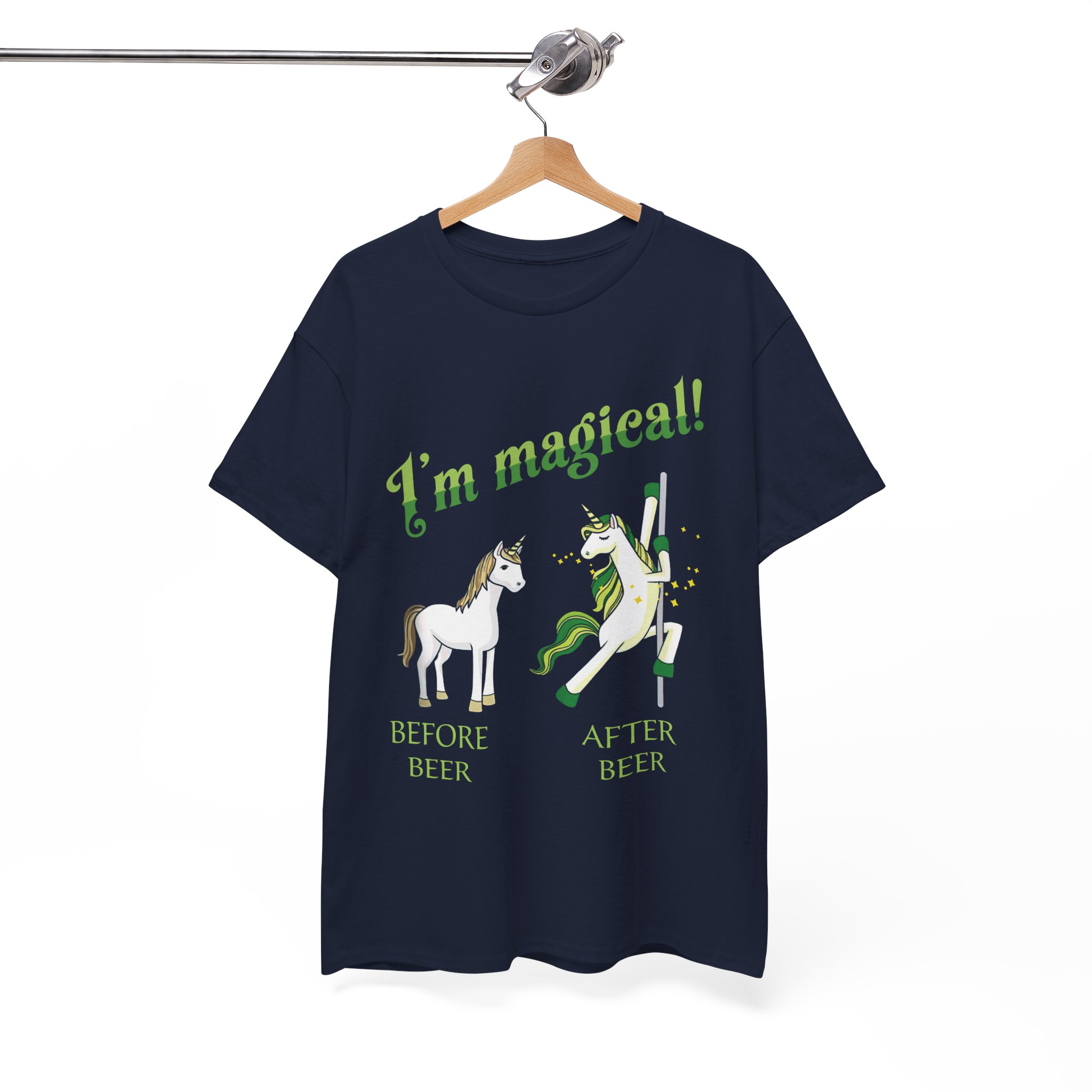 I’m Magical! Before Beer After Beer Unicorn T‑Shirt - Image 7