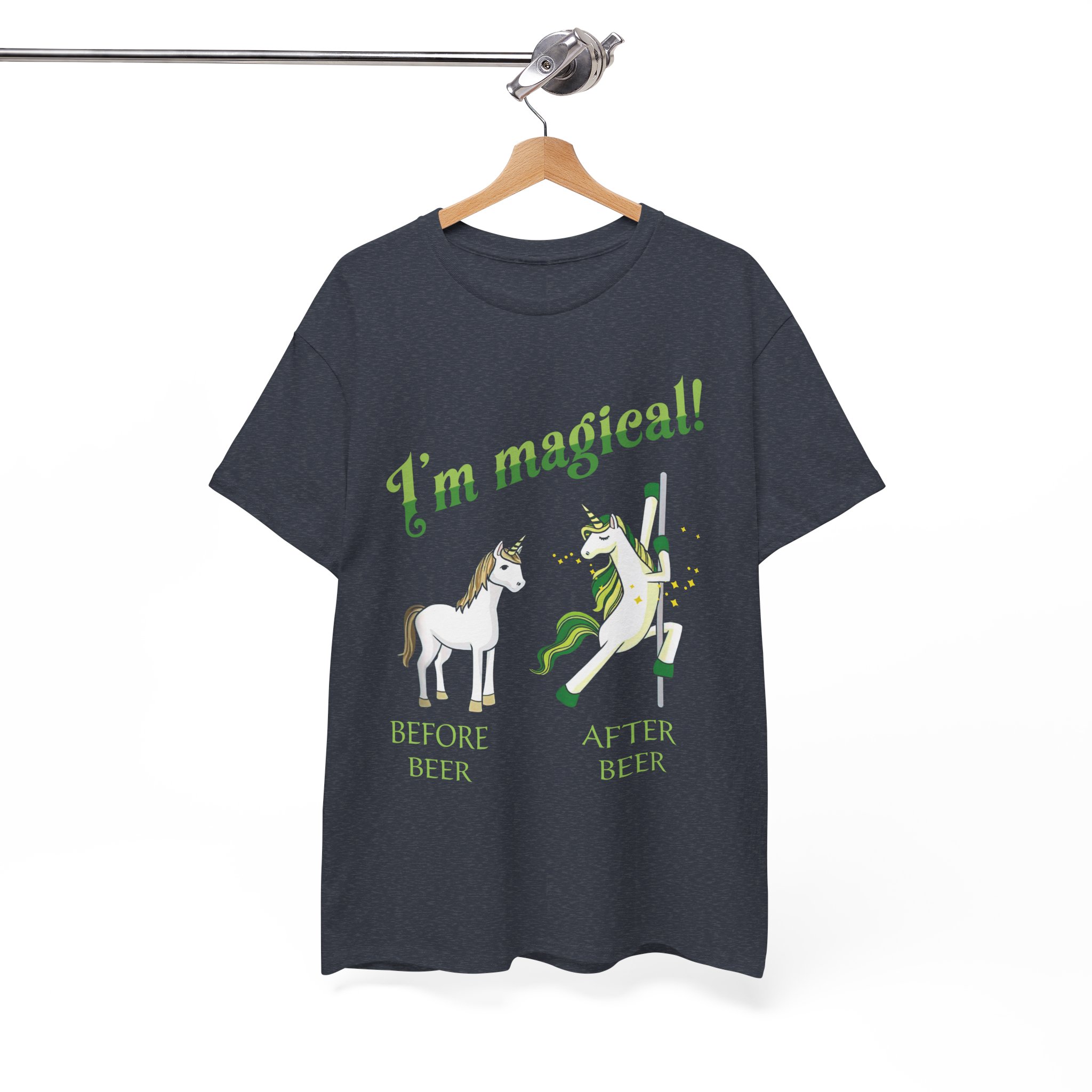 I’m Magical! Before Beer After Beer Unicorn T‑Shirt - Image 8
