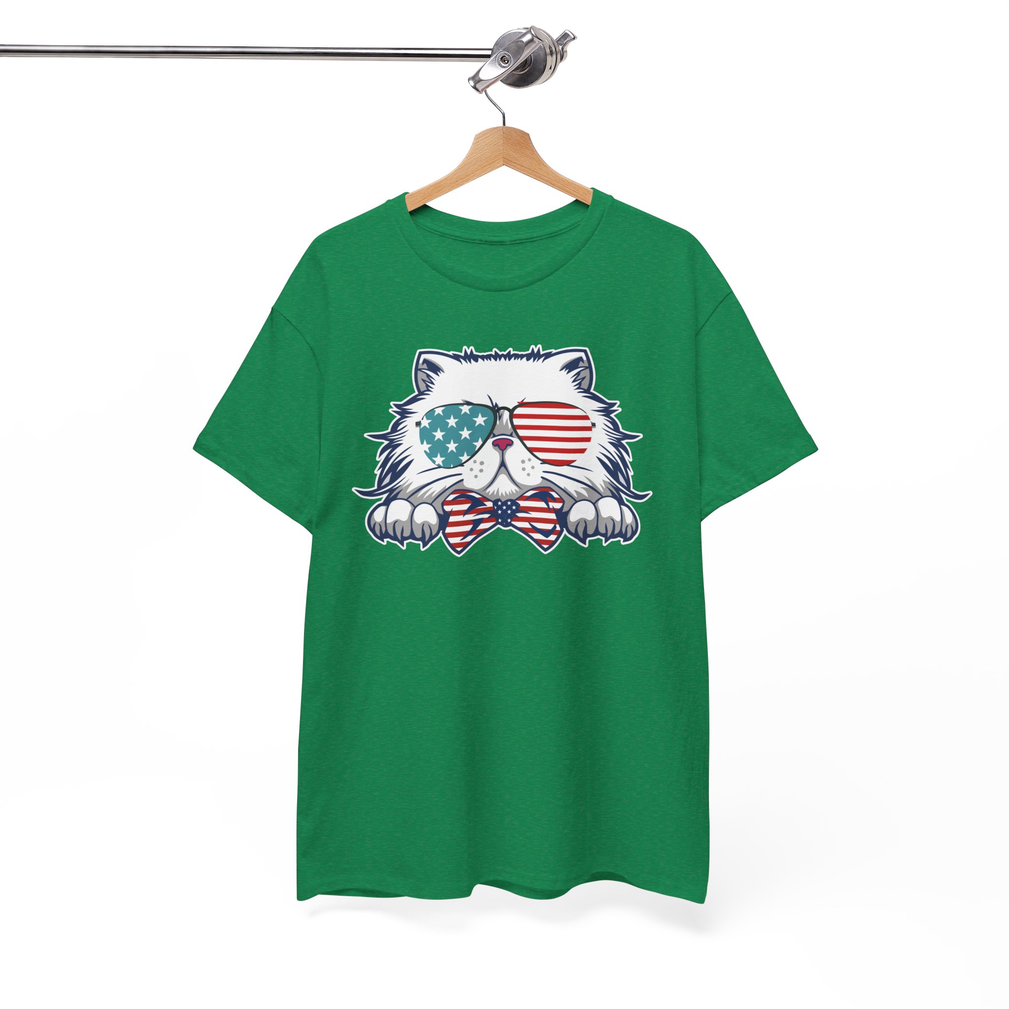 Patriotic Cat 4th of July American T-Shirt - Image 6