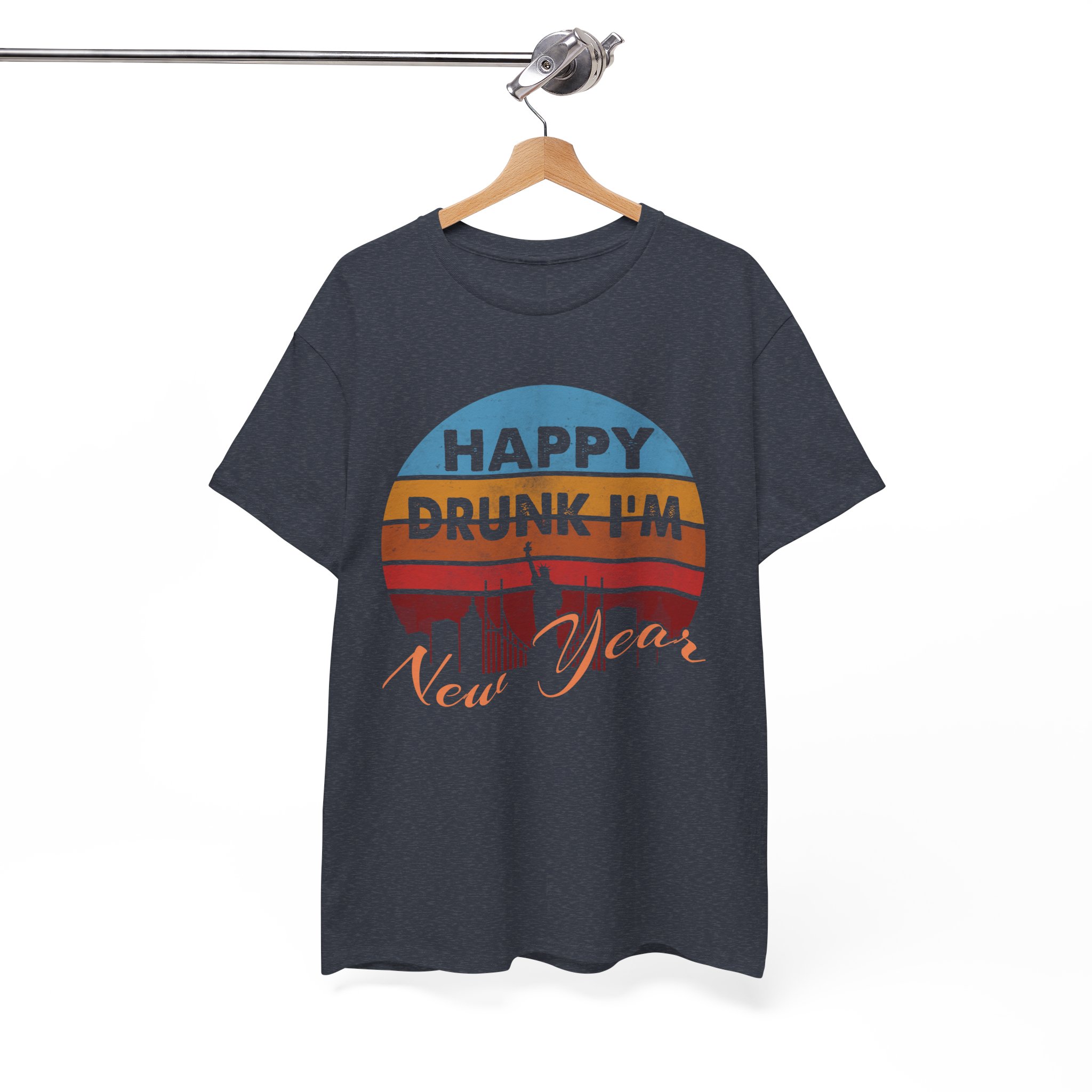 Happy Drunk I'm New Year Party T‑Shirt - Image 9