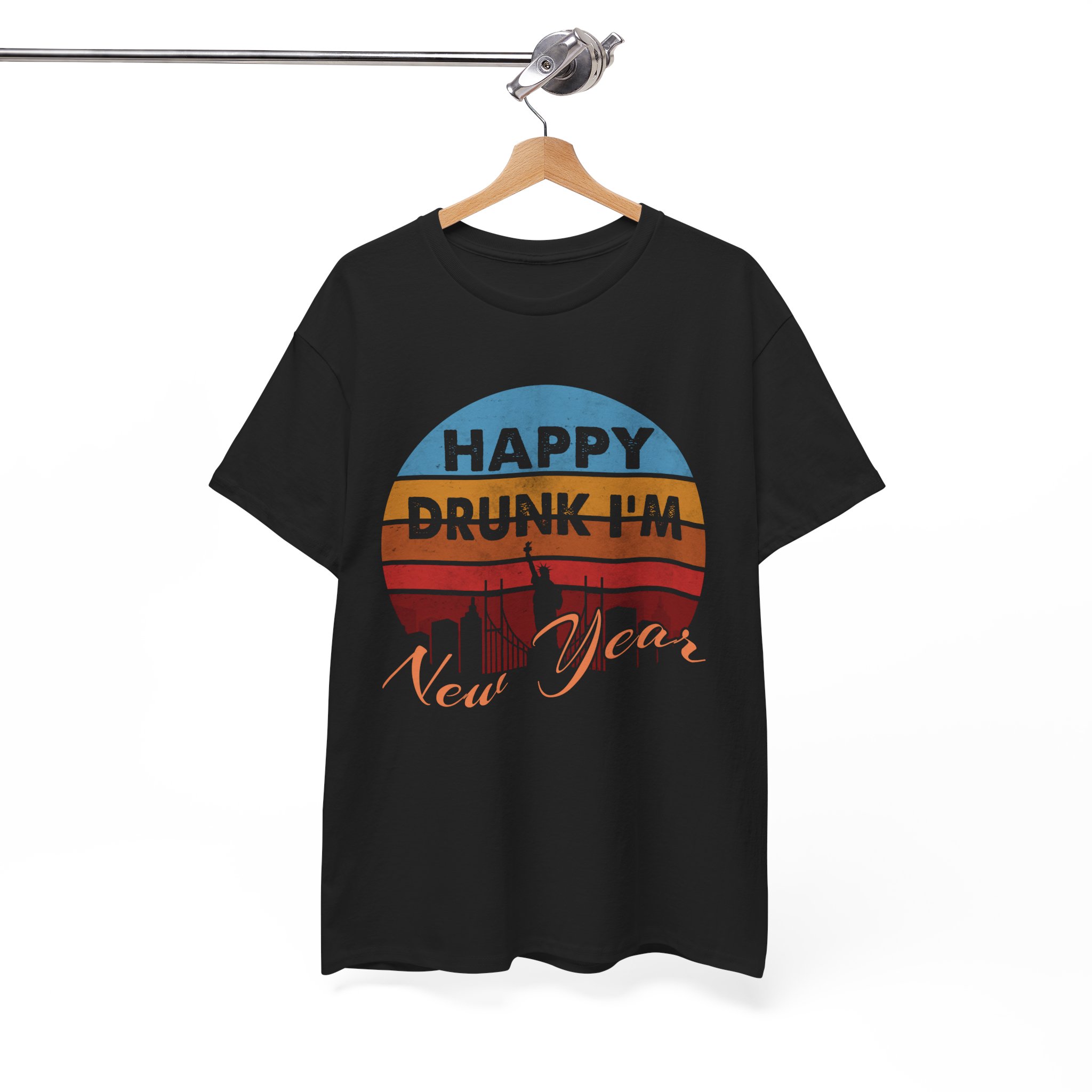 Happy Drunk I'm New Year Party T‑Shirt - Image 3