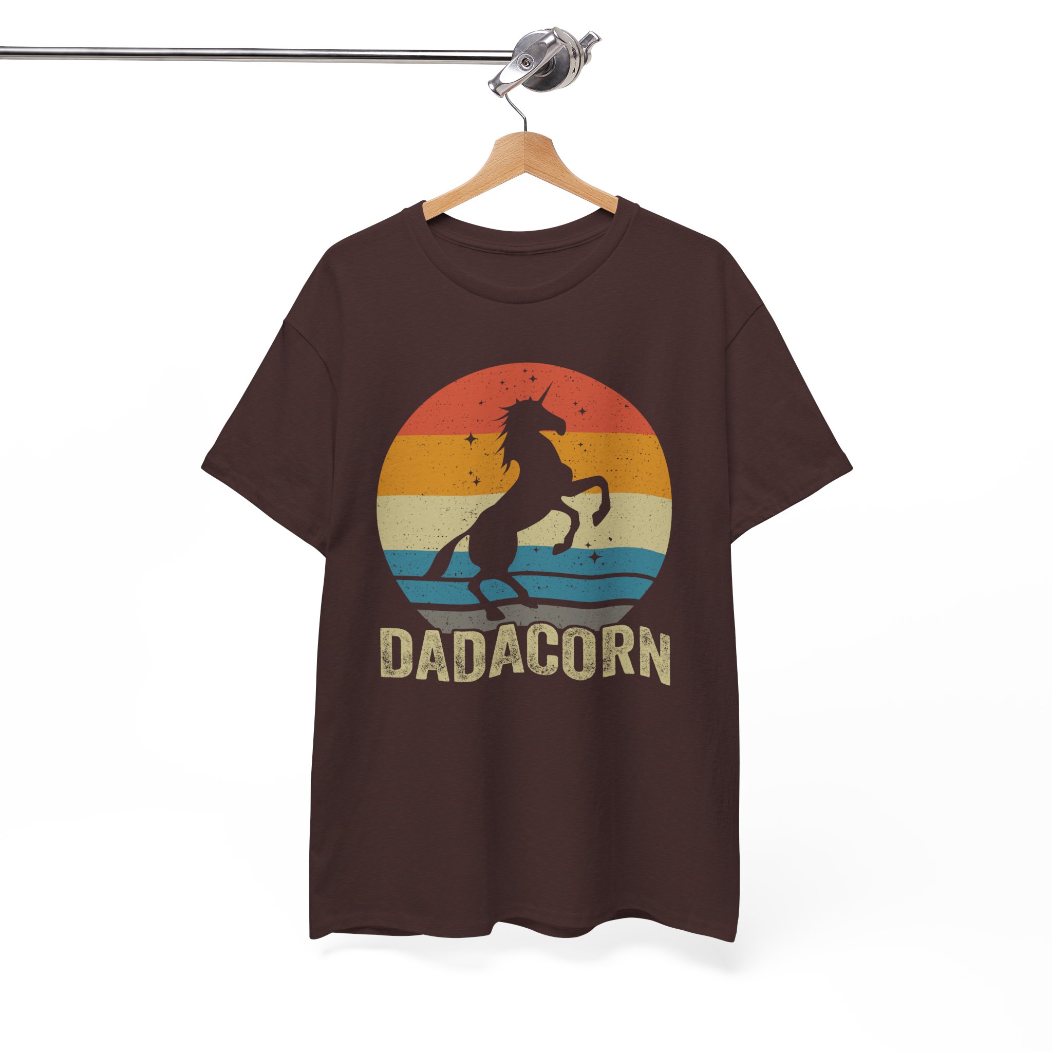 Dadacorn Retro Unicorn Gift T-Shirt For Father’s Day - Image 2