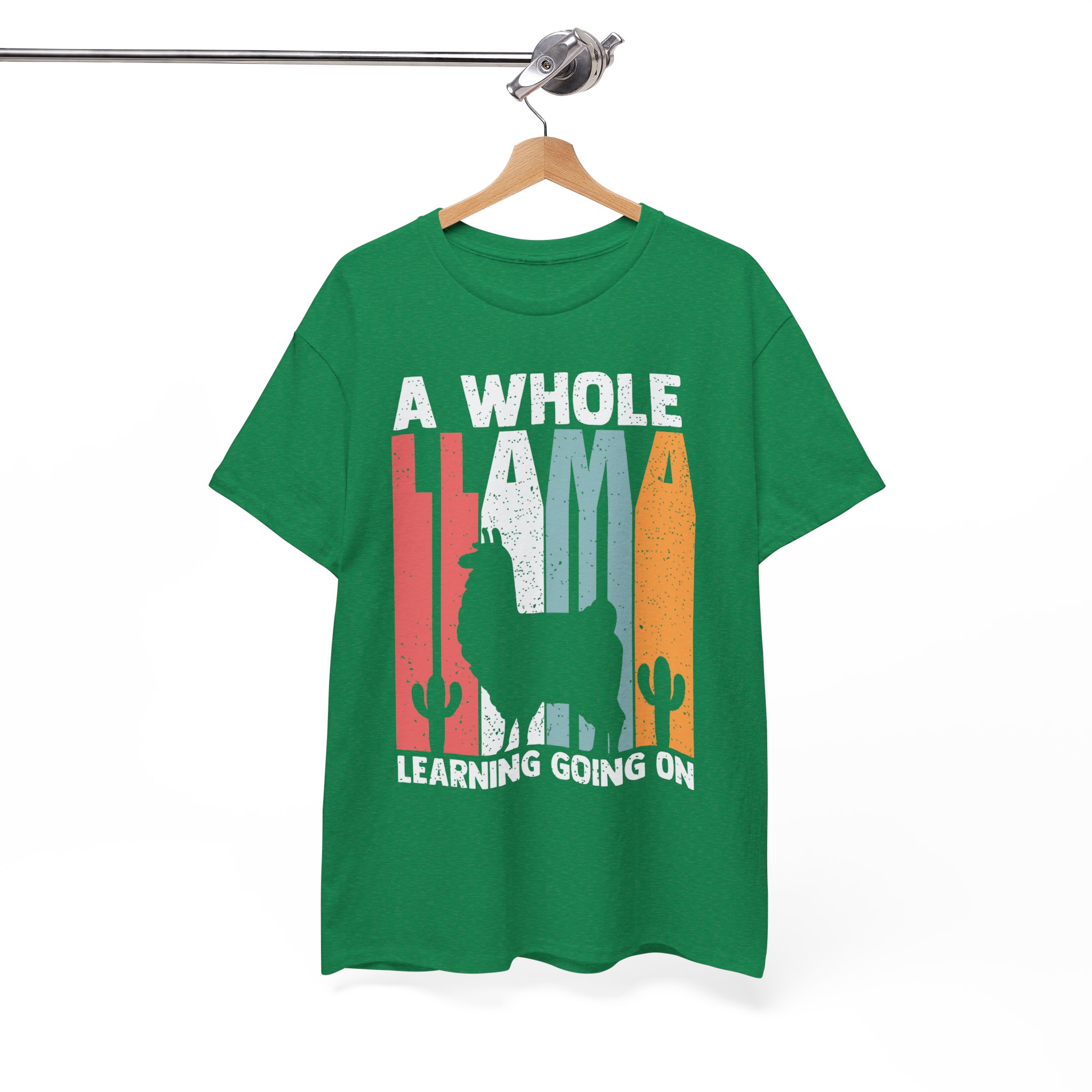 A Whole Llama Learning Going On Tee - Funny Retro Llama Shirt - Image 4