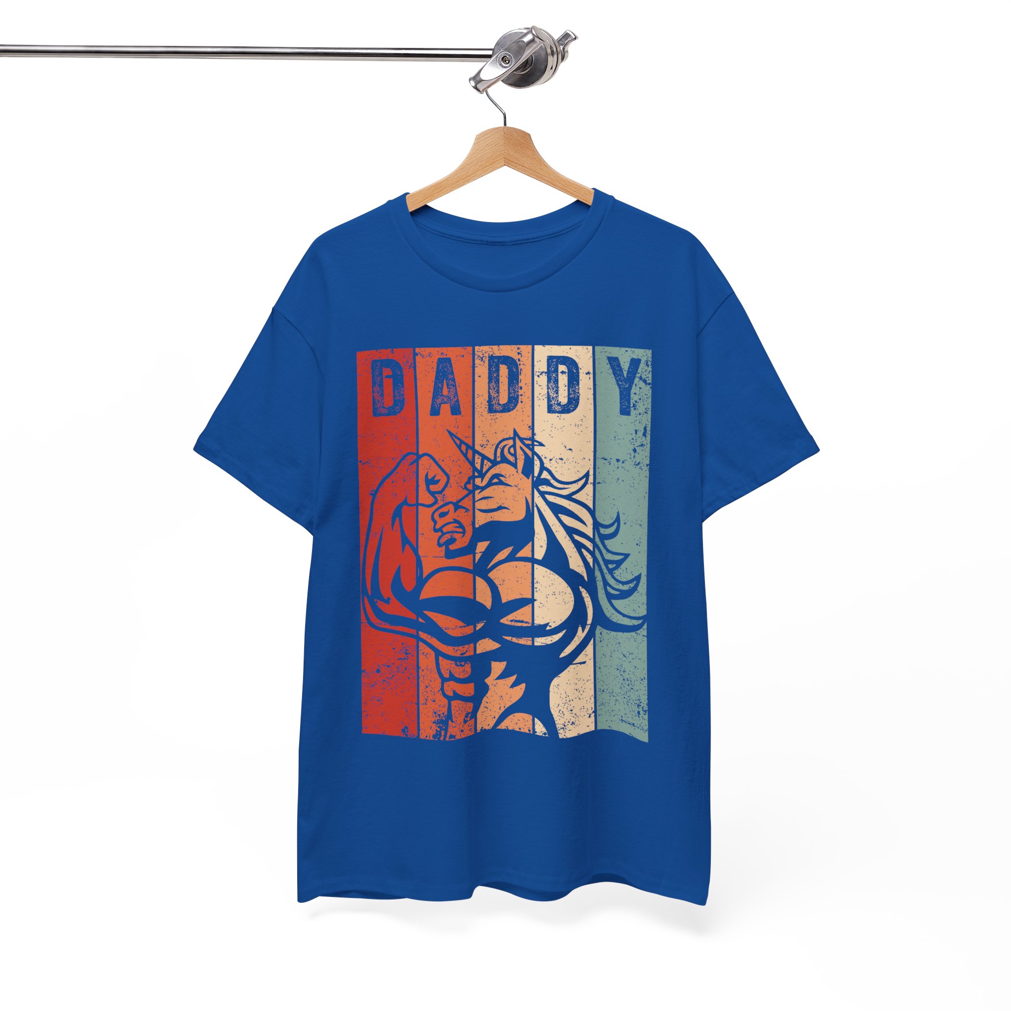 Daddy Vintage Muscle Dad Retro T-Shirt - Image 6