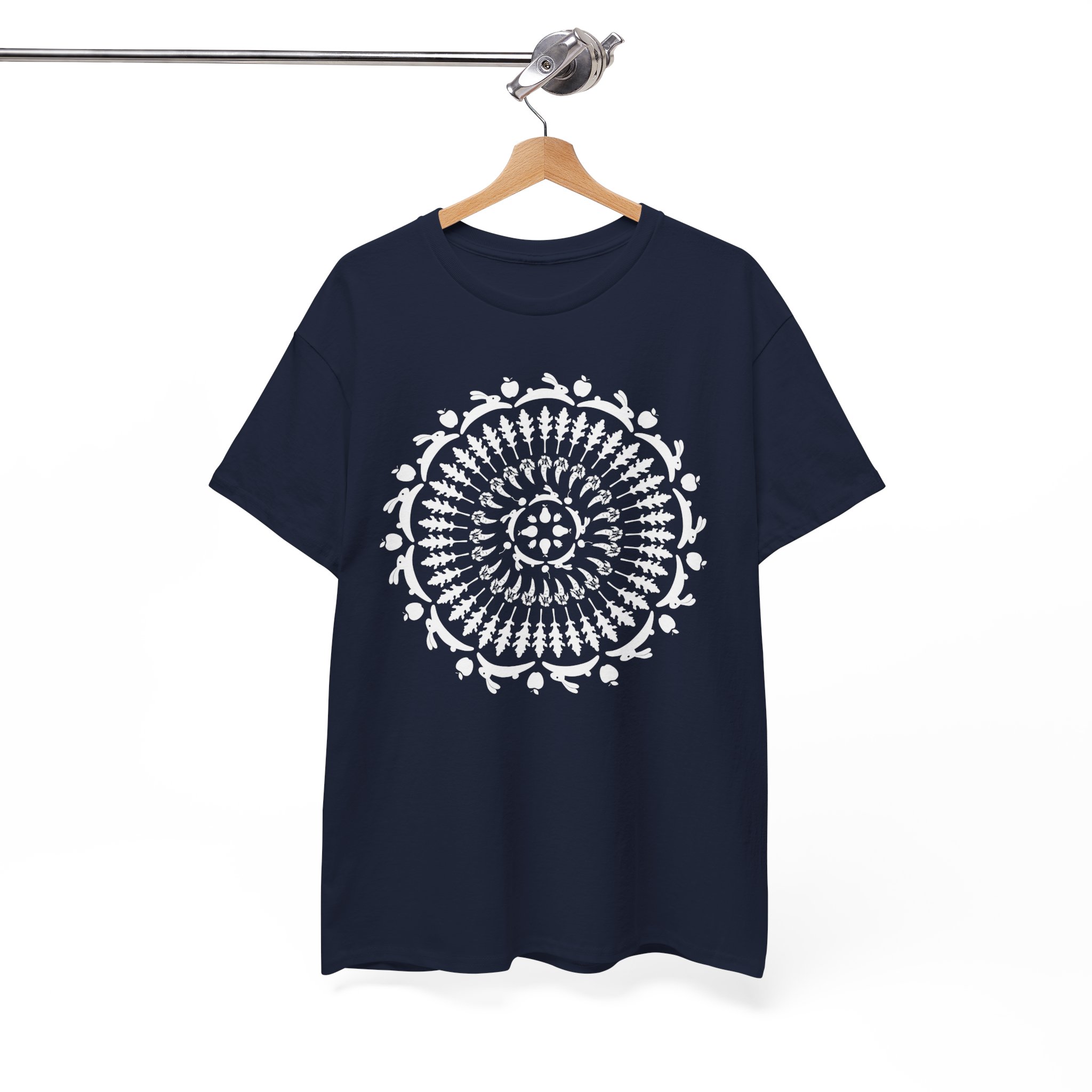 Mandala Floral Easter Bunny T-Shirt - Image 8