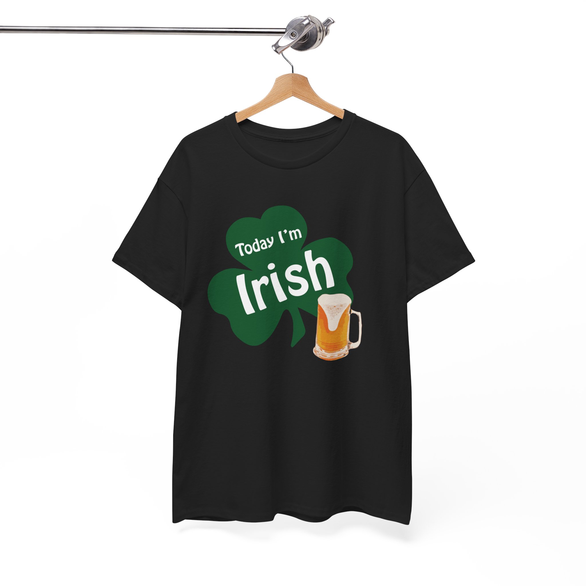 St. Patrick's Today I'm Irish Shamrock Beer T-Shirt - Image 2