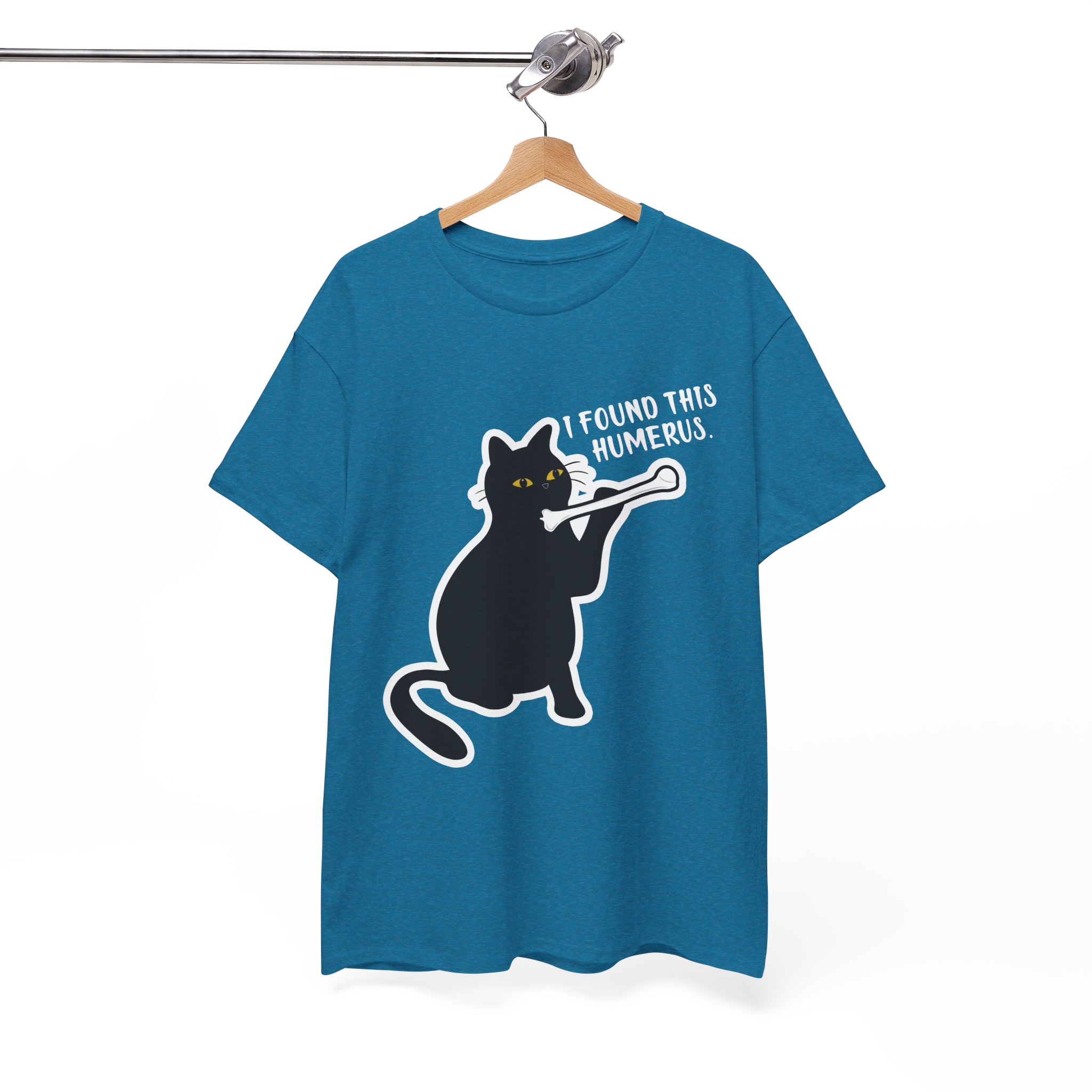 I Found This Humerus Funny Cat Anatomy Skeleton T-Shirt - Image 6