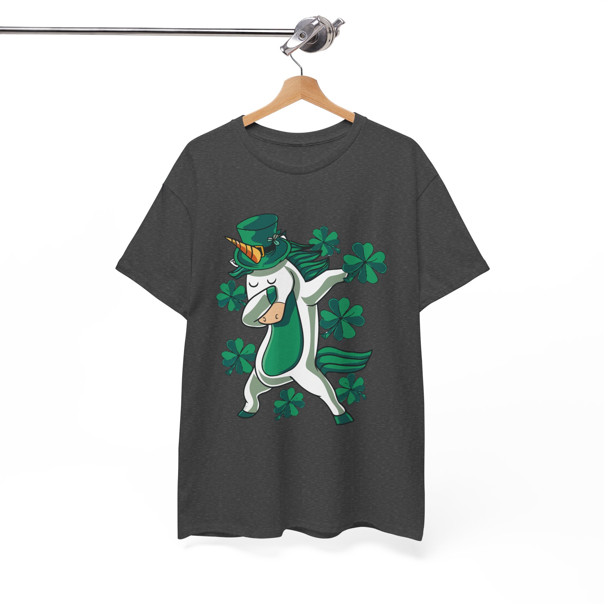 St. Patrick's Day Unicorn Irish Dabbing T-Shirt - Image 7