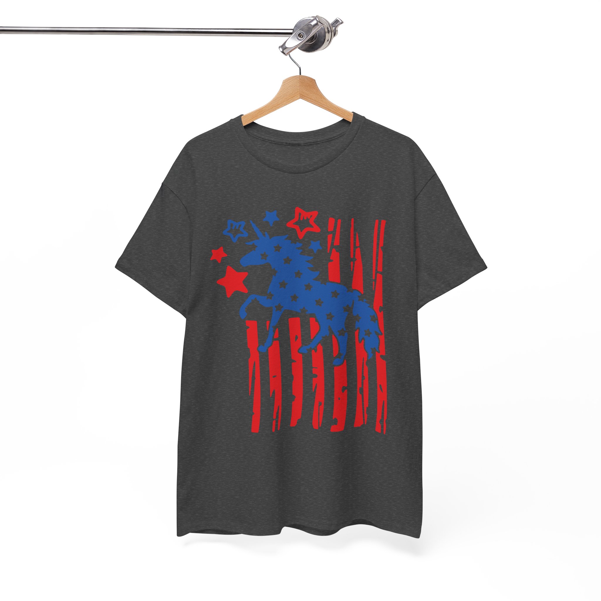 Patriotic Unicorn American Flag 4th of July T-Shirt - Image 8