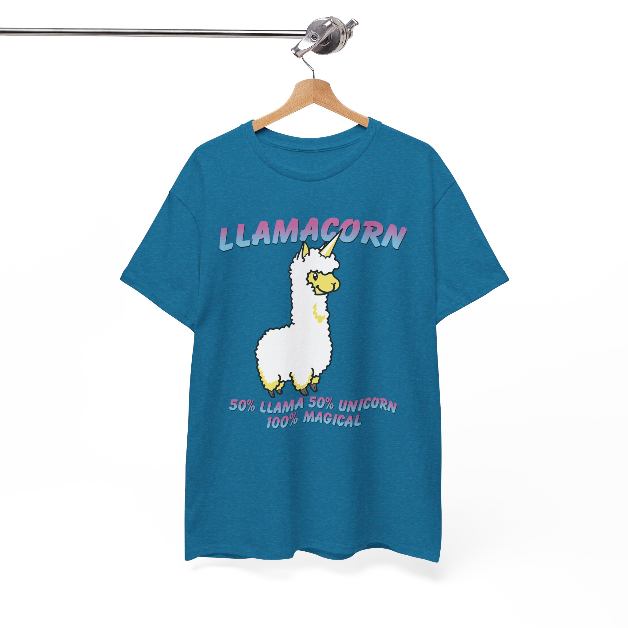 Llamacorn T-Shirt - "50% Llama 50% Unicorn 100% Magical" Cute Graphic Tee - Image 5