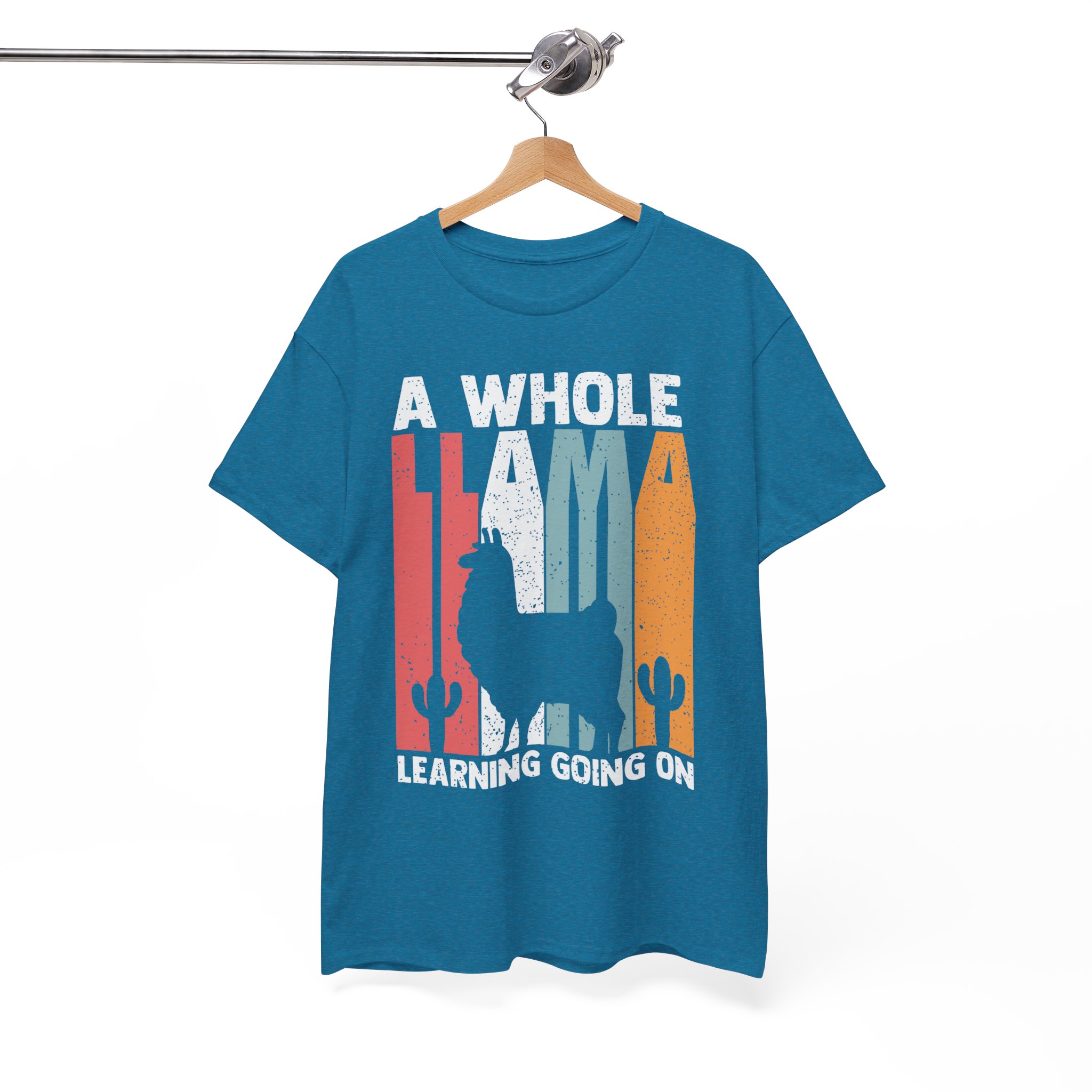 A Whole Llama Learning Going On Tee - Funny Retro Llama Shirt - Image 6