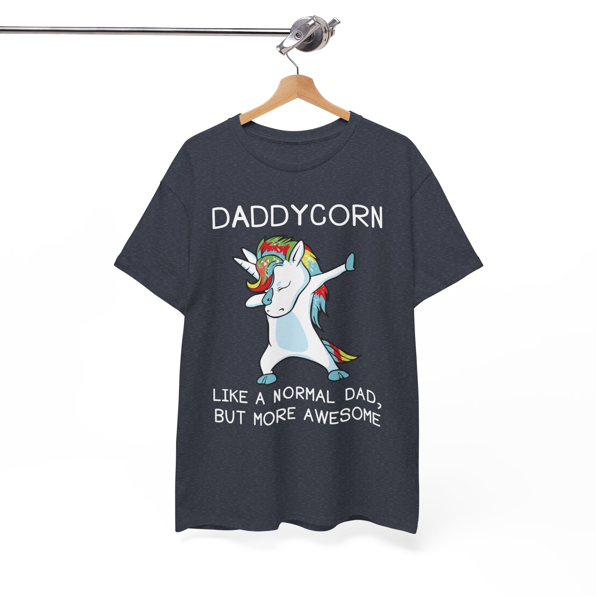 Daddycorn Funny Unicorn Dabbing Gift for Father's Day T-Shirt - Image 9