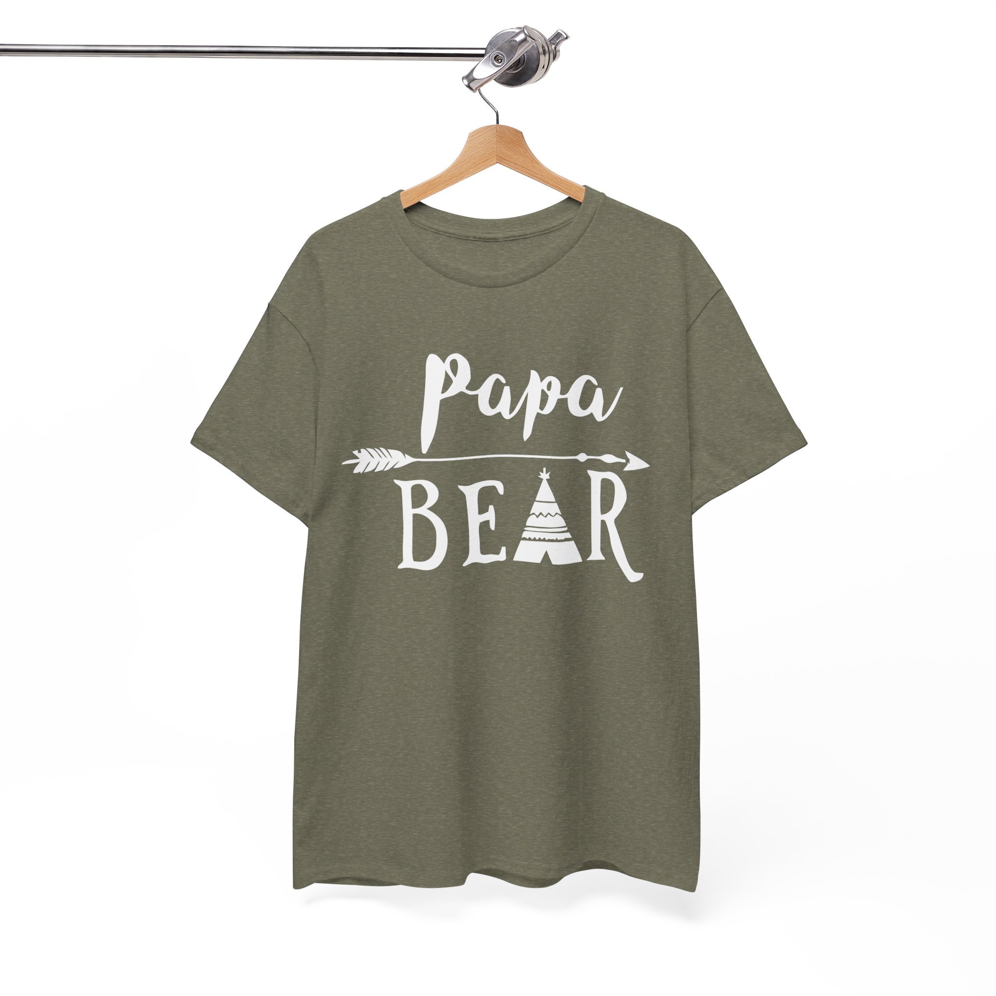 Papa Bear Father's Day Gift T-Shirt - Image 5