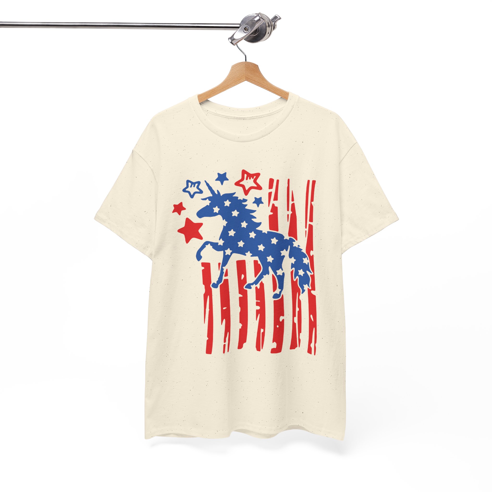 Patriotic Unicorn American Flag 4th of July T-Shirt - Image 6
