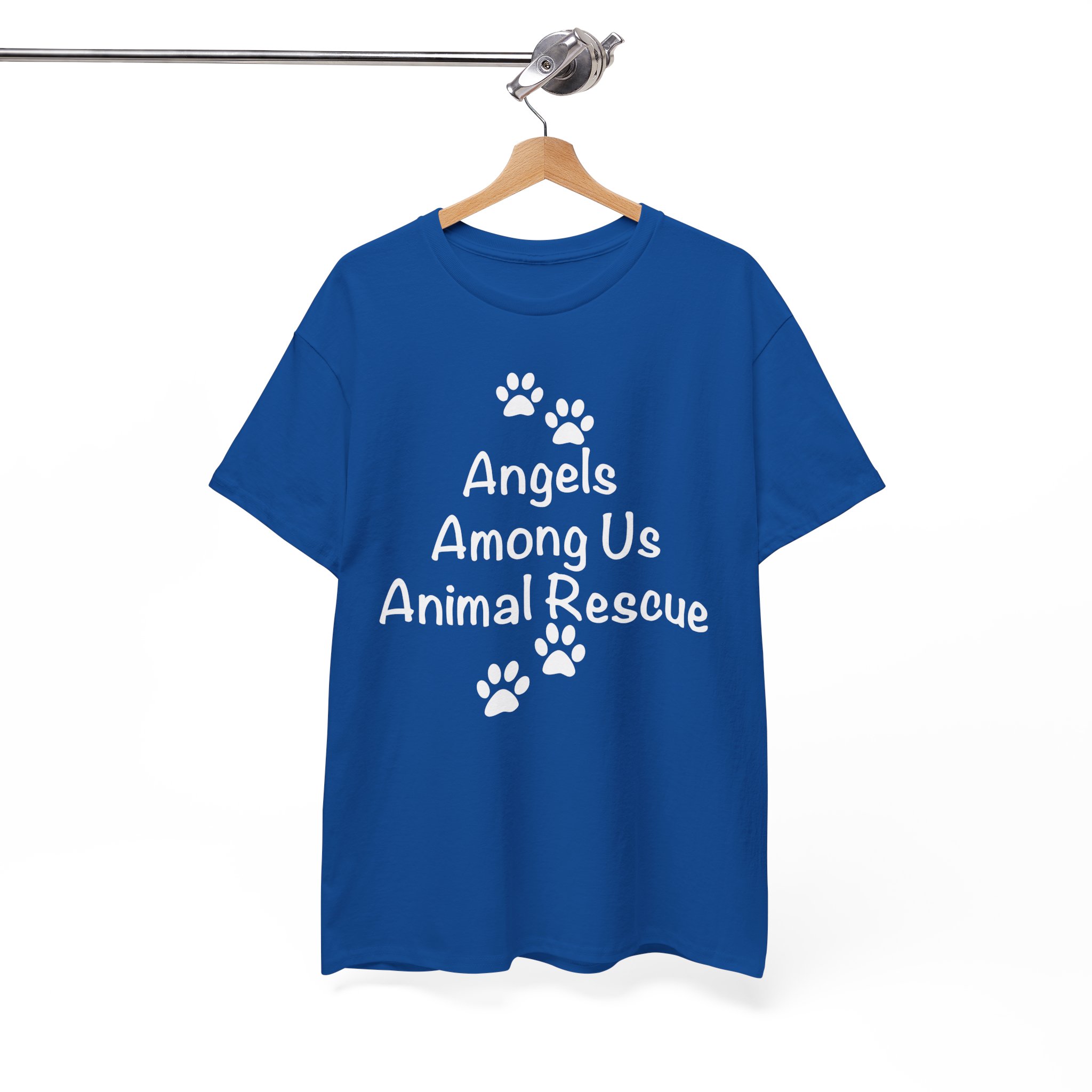 Angels Among Us Animal Rescue Paw Pet Lover T-Shirt - Image 7