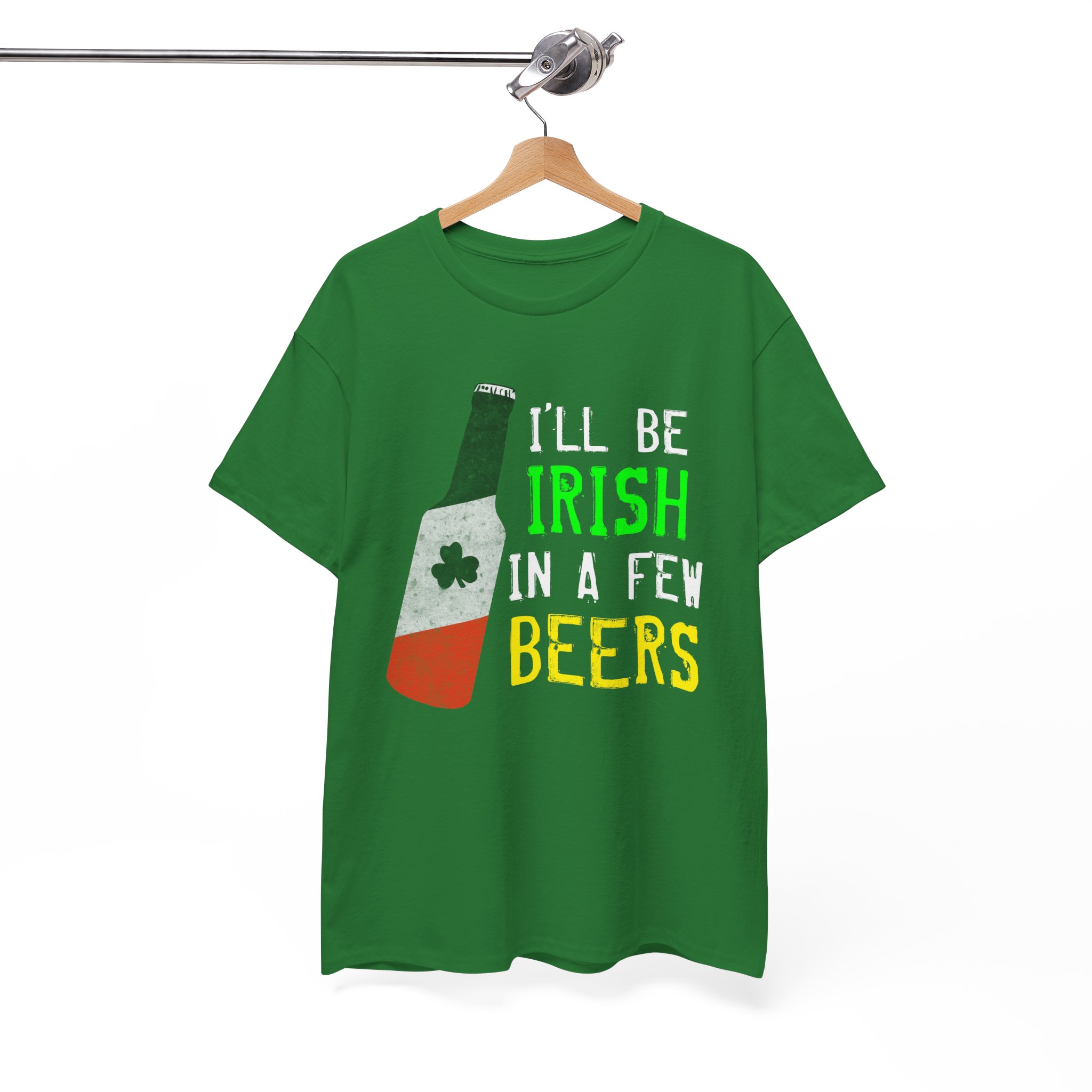 I'll Be Irish in a Few Beers Shamrock T-Shirt - Image 2