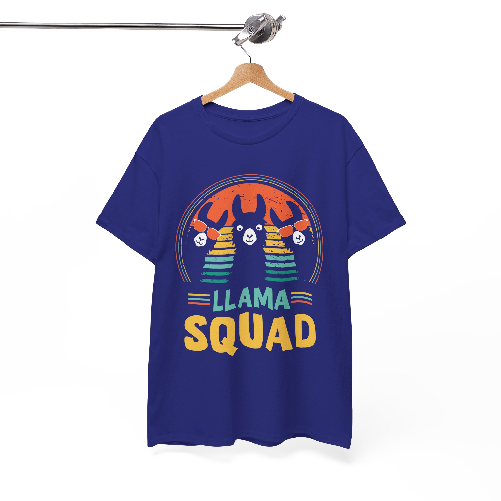 Llama Squad Graphic Tee - Retro Colorful Llama Shirt - Image 9