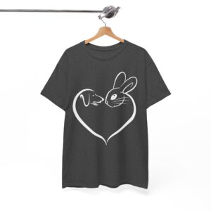 Dog & Bunny Heart Love T-Shirt for Pet Lovers
