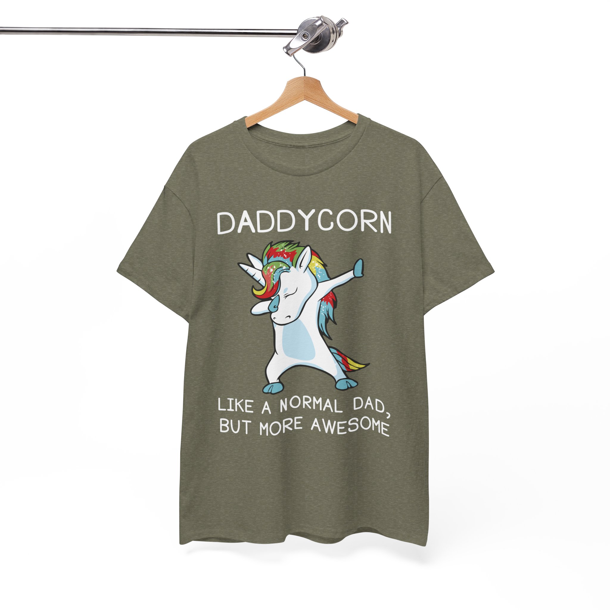 Daddycorn Funny Unicorn Dabbing Gift for Father's Day T-Shirt - Image 4