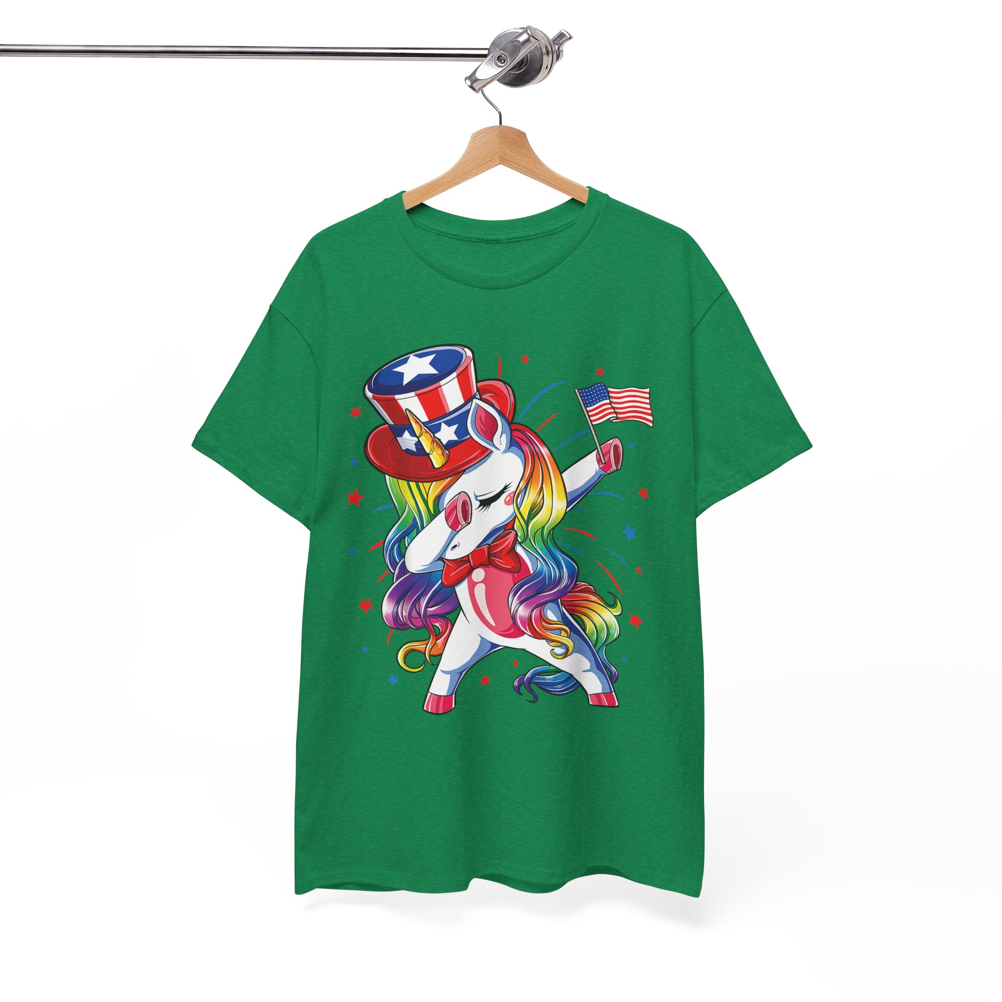 Patriotic Dabbing Unicorn, America 4th of July Shirt - Image 5