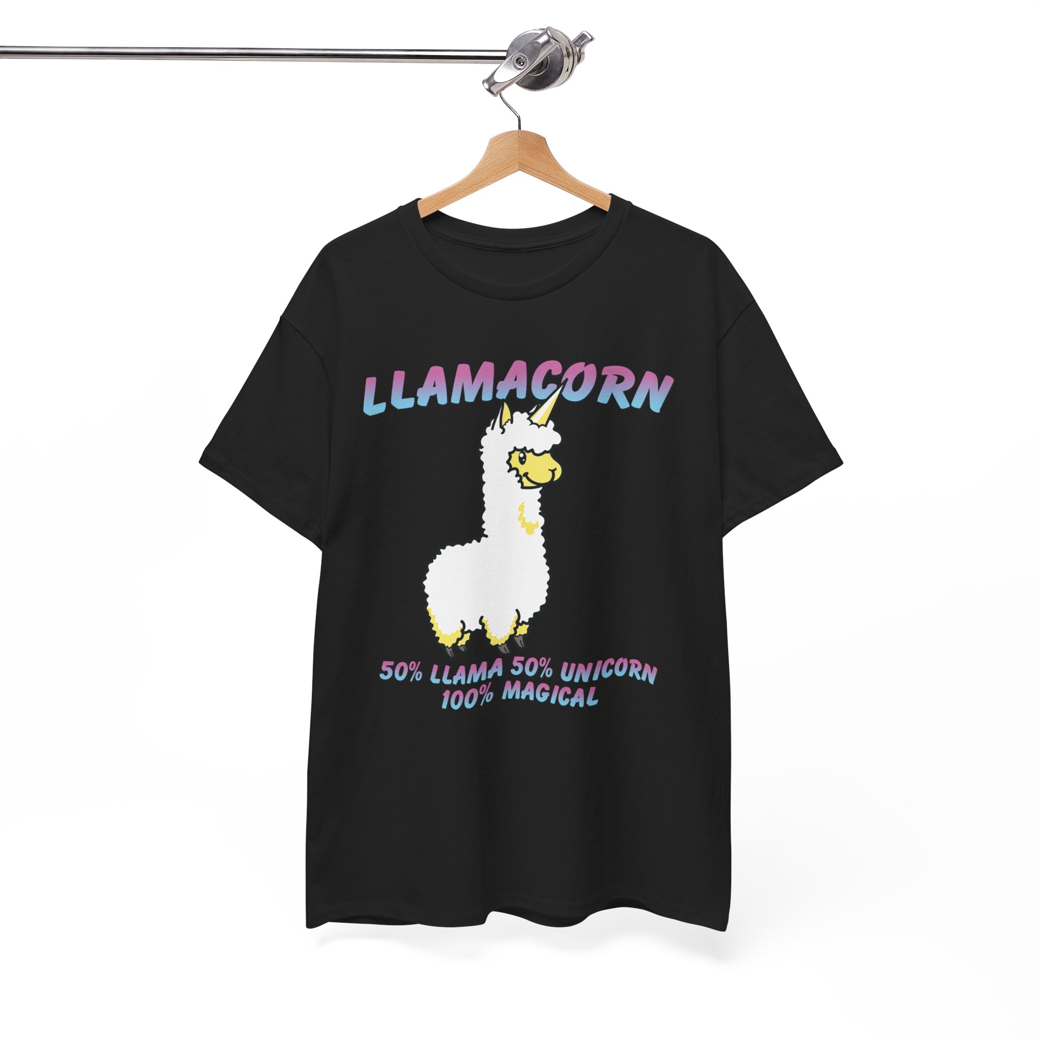 Llamacorn T-Shirt - "50% Llama 50% Unicorn 100% Magical" Cute Graphic Tee - Image 3