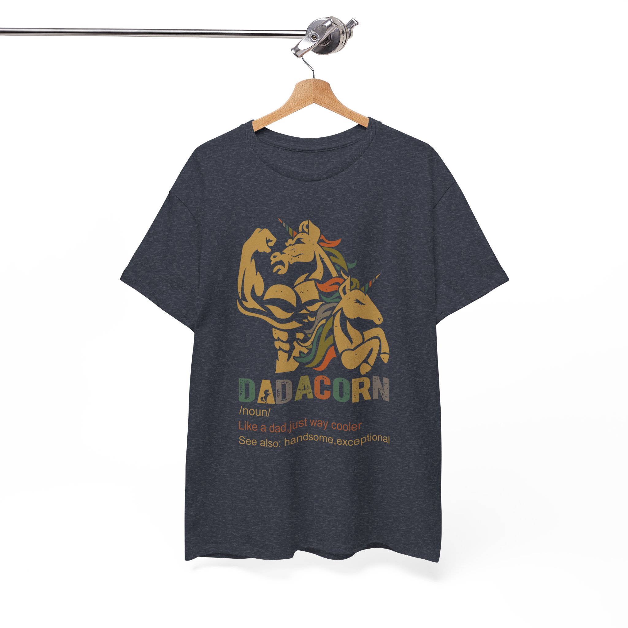 Dadacorn Funny Dad Unicorn Gift for Father’s Day T-Shirt - Image 7