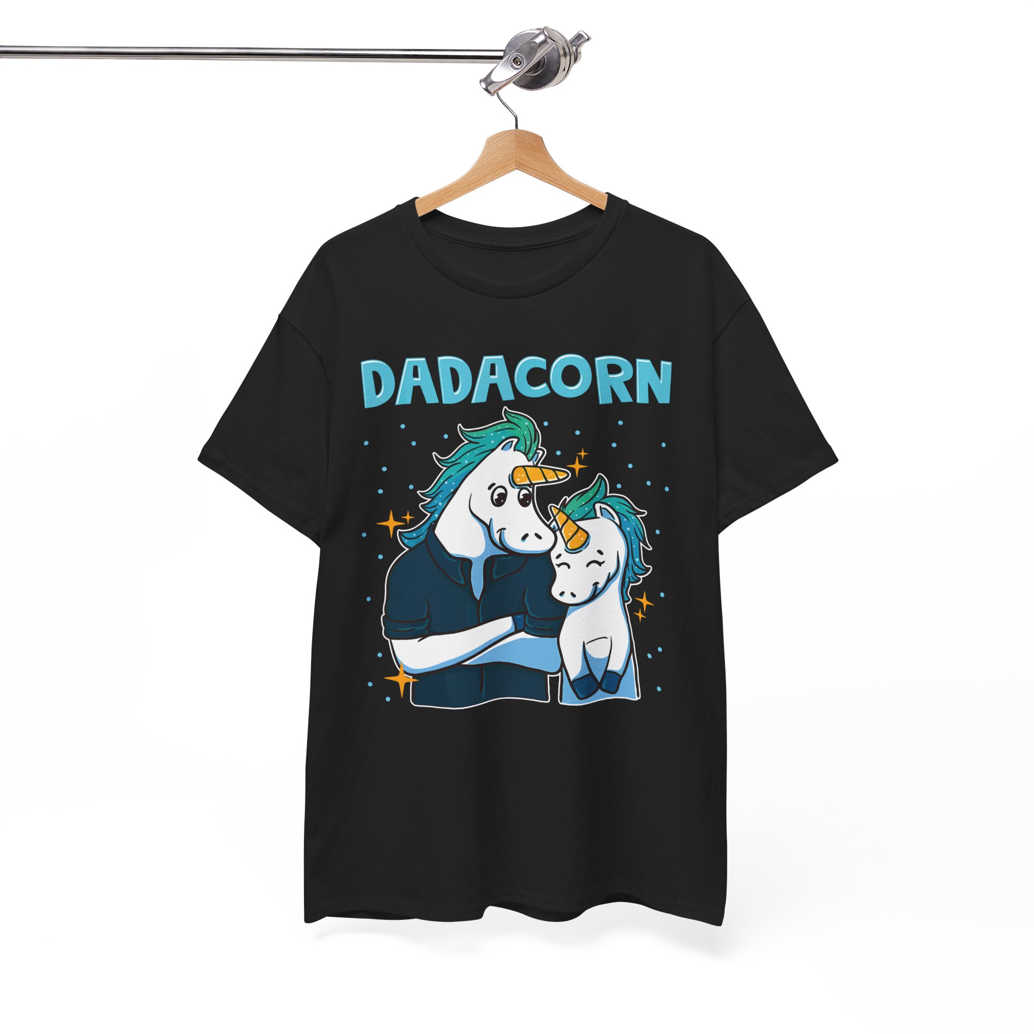 Dadacorn Funny Father & Kid Unicorn T-Shirt - Image 4